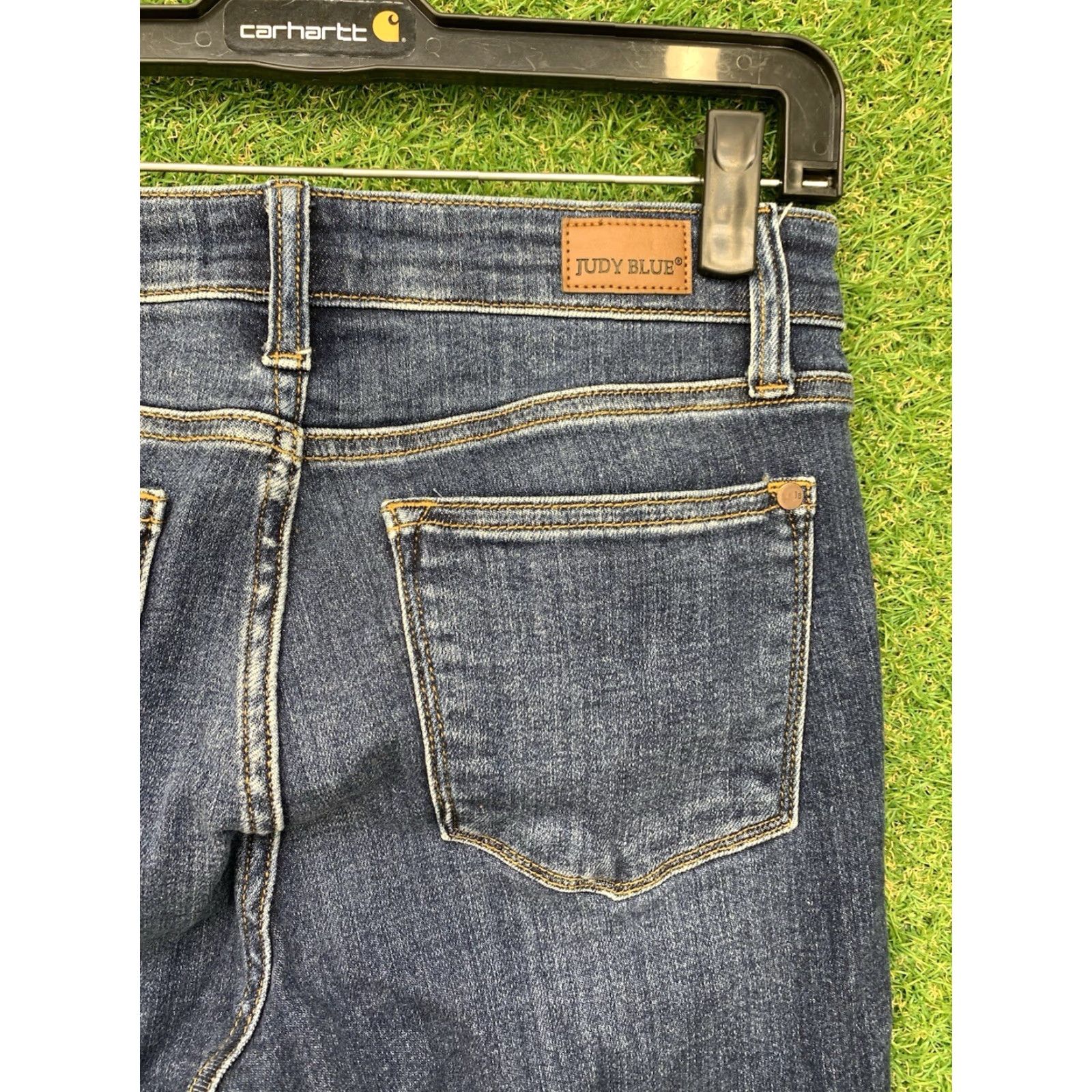 Vintage Judy Blue Jeans Womens 3/26 Skinny Fray Hem Stretch Dark Wash JB82252MD 30x25 Size 26" / US 2 / IT 38 - 3 Thumbnail