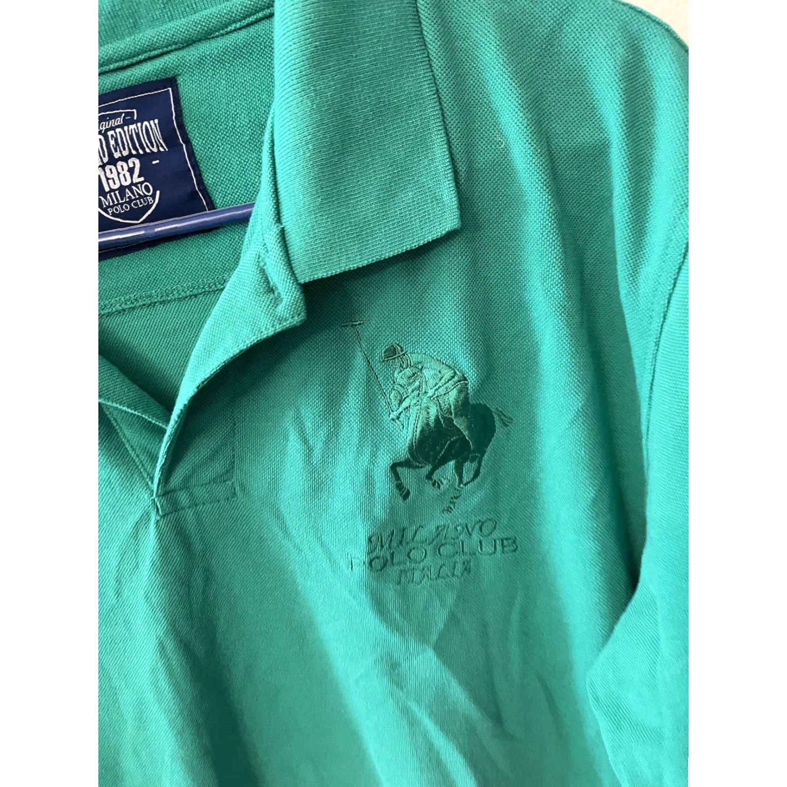 Vintage VINTAGE Milano Polo Club Shirt Mens 2XL Green Embroidered Logo No5 Polo Size US XXL / EU 58 / 5 - 3 Thumbnail