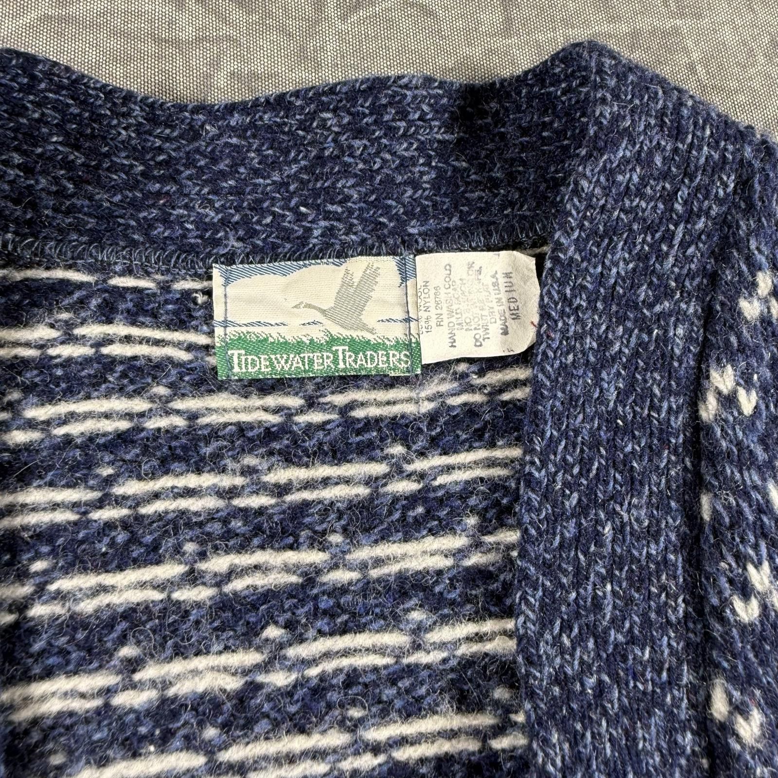 Other Tidewater Traders Sweater Women's M Blue Vintage 85% Wool Size M / US 6-8 / IT 42-44 - 8 Thumbnail