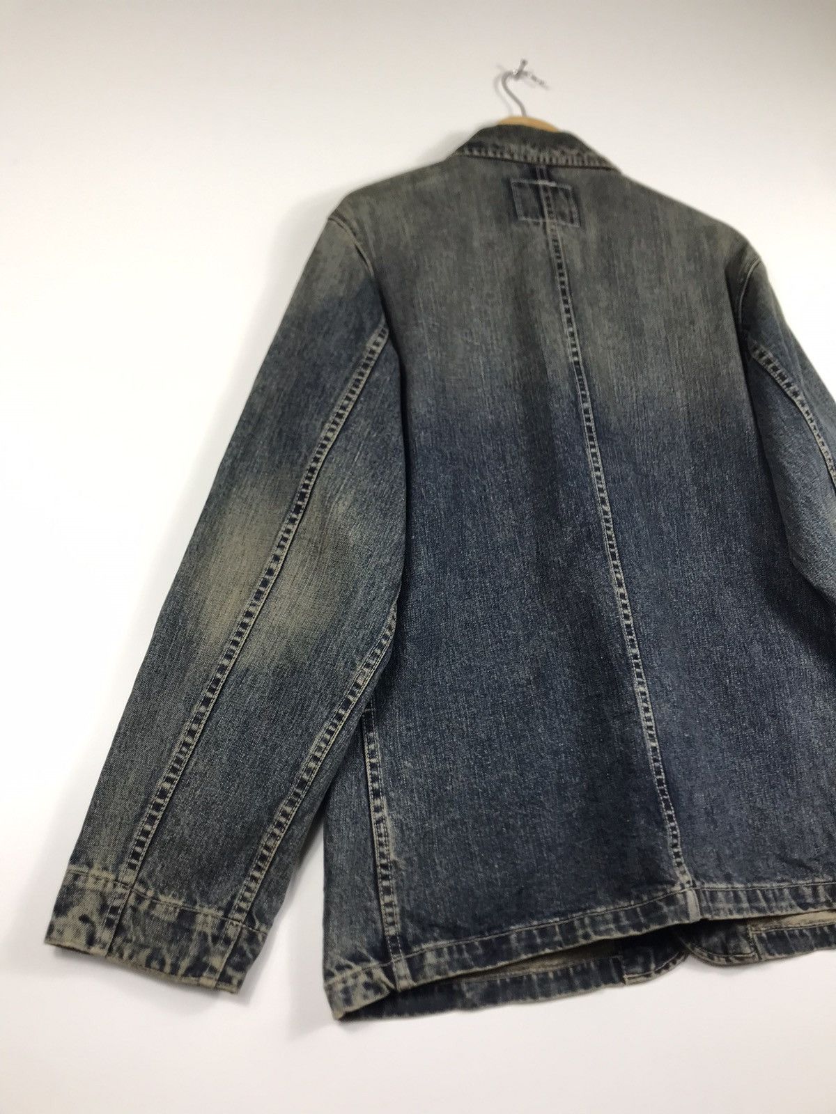 Gap × Vintage ⚡️Vintage Gap Denim Distressed Chore Workers Jacket Size US L / EU 52-54 / 3 - 16 Thumbnail