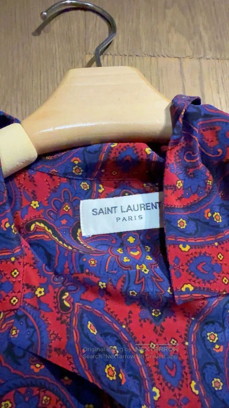 Other Saint Laurent Red Blue Stripe Short Sleeve Shirt. Size US M / EU 48-50 / 2 - 3 Thumbnail