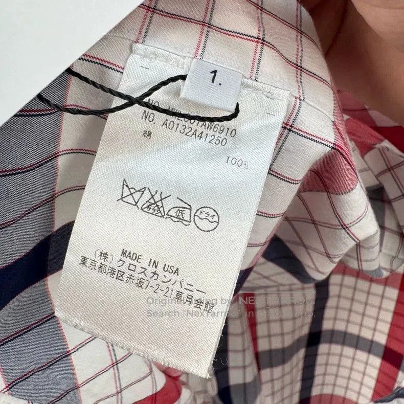 Thom Browne Thom Browne Red White Plaid Shirt. Size US M / EU 48-50 / 2 - 7 Thumbnail