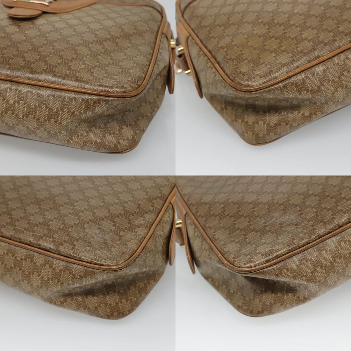 Celine CELINE Macadam Canvas Shoulder Bag Pvc Beige Gold Size ONE SIZE - 10 Thumbnail