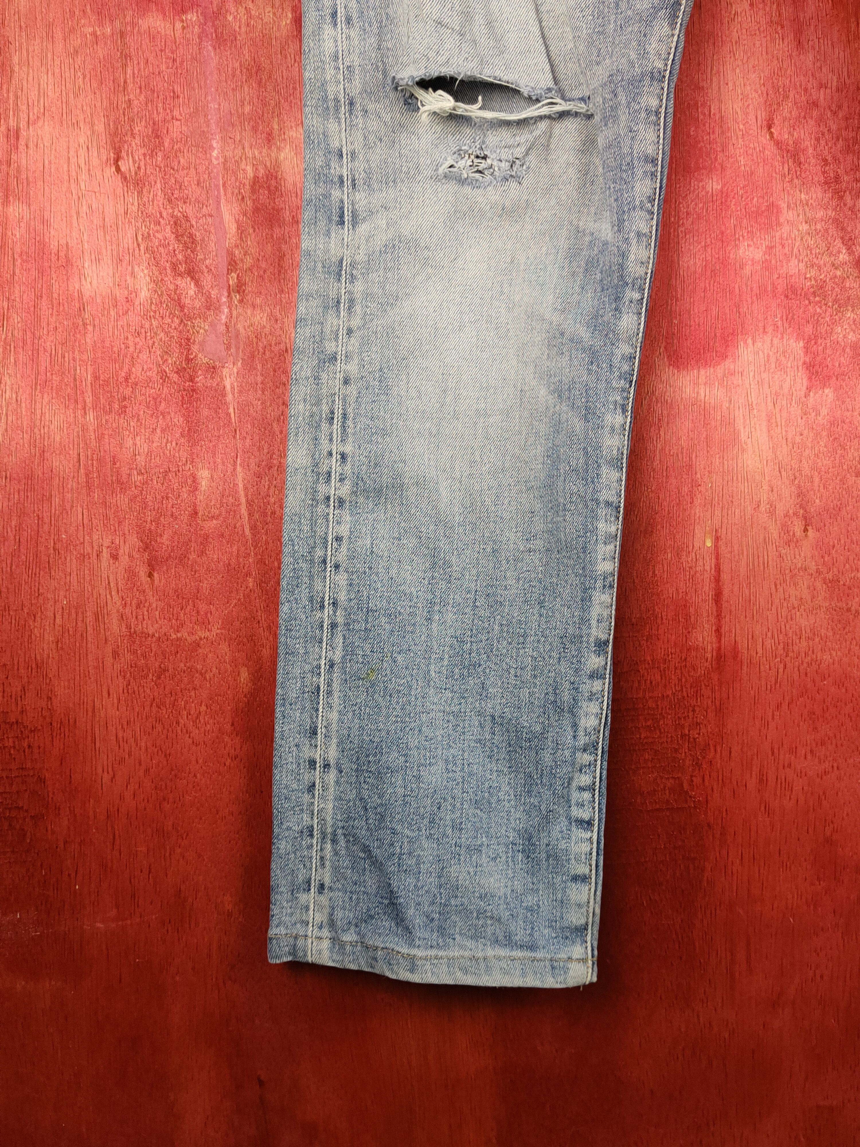 Japanese Brand Uniqlo Blue Distressed Multipocket Denim #S1589 Size US 29 - 4 Thumbnail