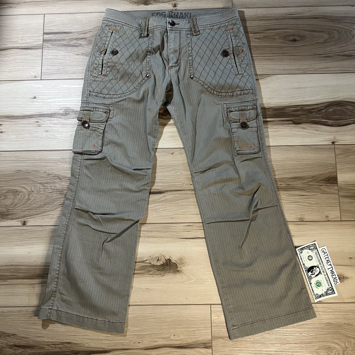 Edwin × Japanese Brand Edwin 505 Khaki Herringbone Cargo Pants Size US 32 / EU 48 - 1 Thumbnail