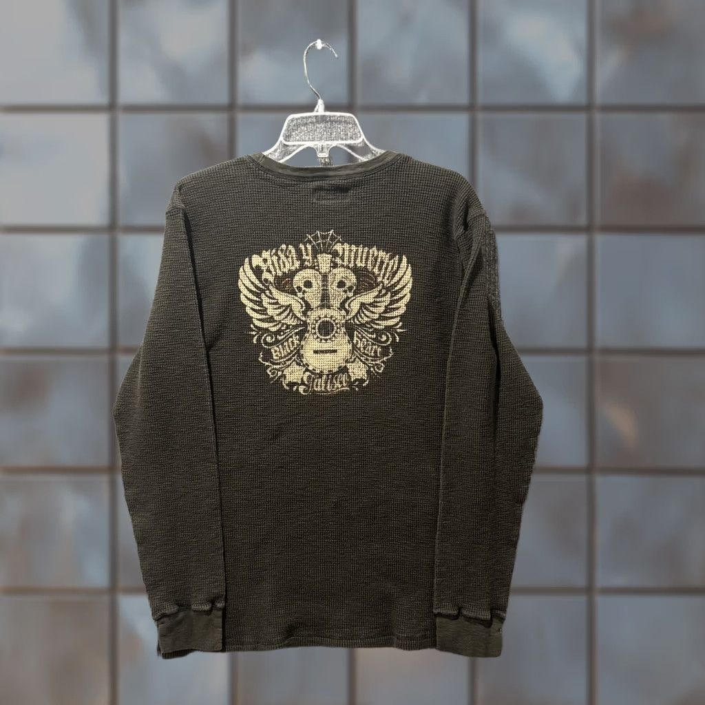 Lucky Brand VINTAGE Lucky Brand Thermal T-Shirt Long Sleeve Pullover 2XL Gray Mens Graphic T-Shirt 2000s Men’s Size US XXL / EU 58 / 5 - 1 Thumbnail