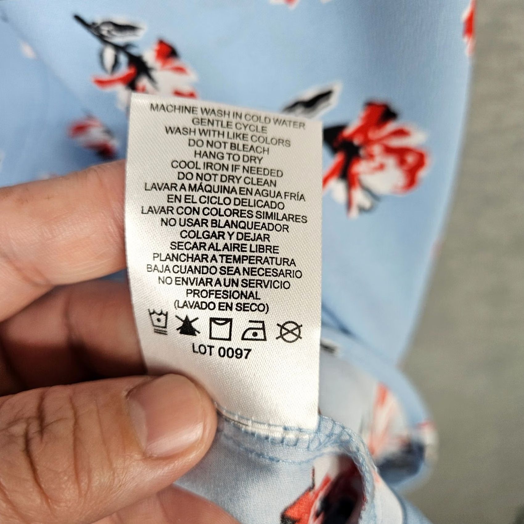 Vintage Hilary Radley Women's Blue Floral Combo Short Sleeve Blouse Size XXL NEW Size XXL / US 16-18 / IT 52-54 - 6 Thumbnail
