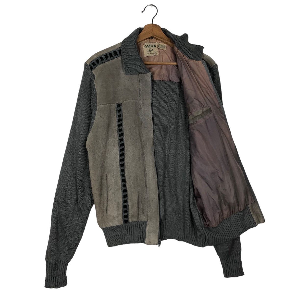 Genuine Leather 🔥90’s Vintage Bomber Genuine Leather Jacket Oakton Japan Size US L / EU 52-54 / 3 - 8 Thumbnail