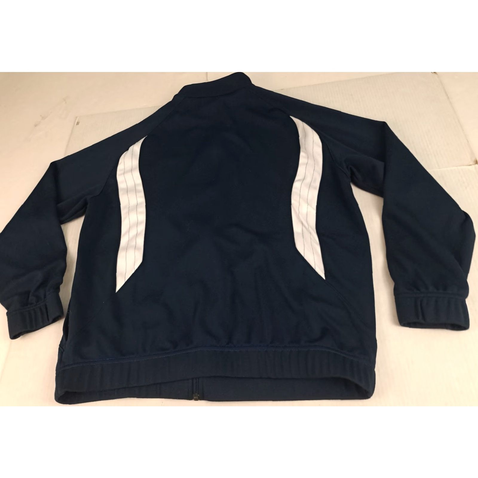 Nike VINTAGE Nike Dri-Fit Full Zip Pin Striped Track Jacket Large Blue 90s Mens Womens Unisex Adults Size US L / EU 52-54 / 3 - 7 Thumbnail