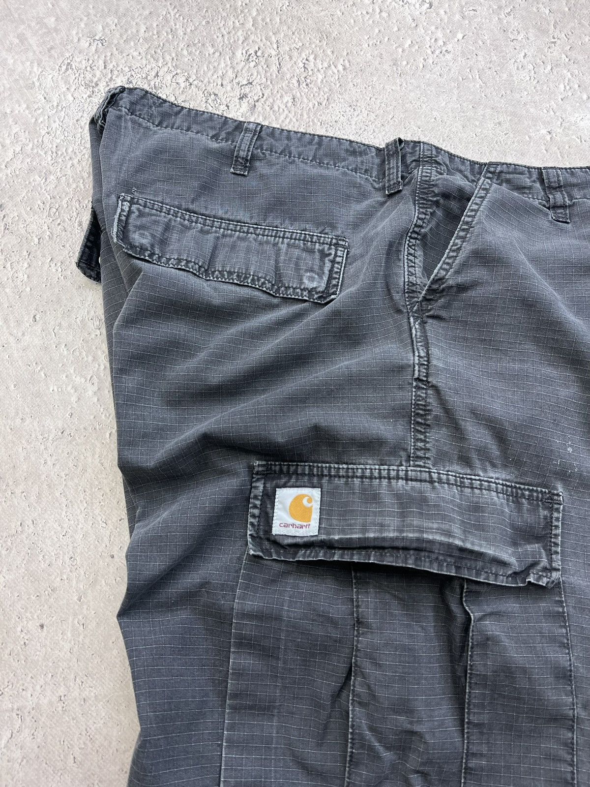 Carhartt × Vintage Carhartt Shorts Carpenter cargo faded Work Shorts Y2K Size US 38 / EU 54 - 7 Thumbnail