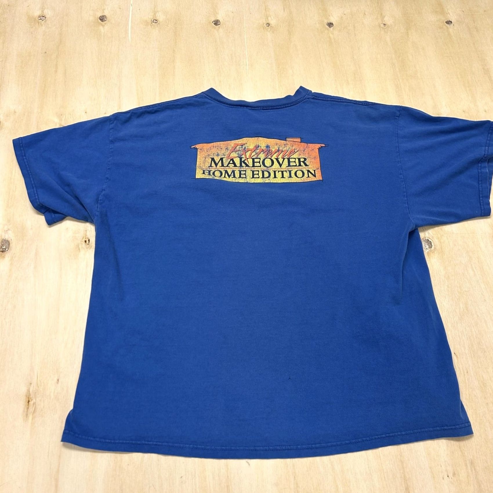 Vintage Extreme Makeover Home Edition Shirt Mens XL Blue TV Show Graphic Tee T-Shirt Size US XL / EU 56 / 4 - 4 Thumbnail