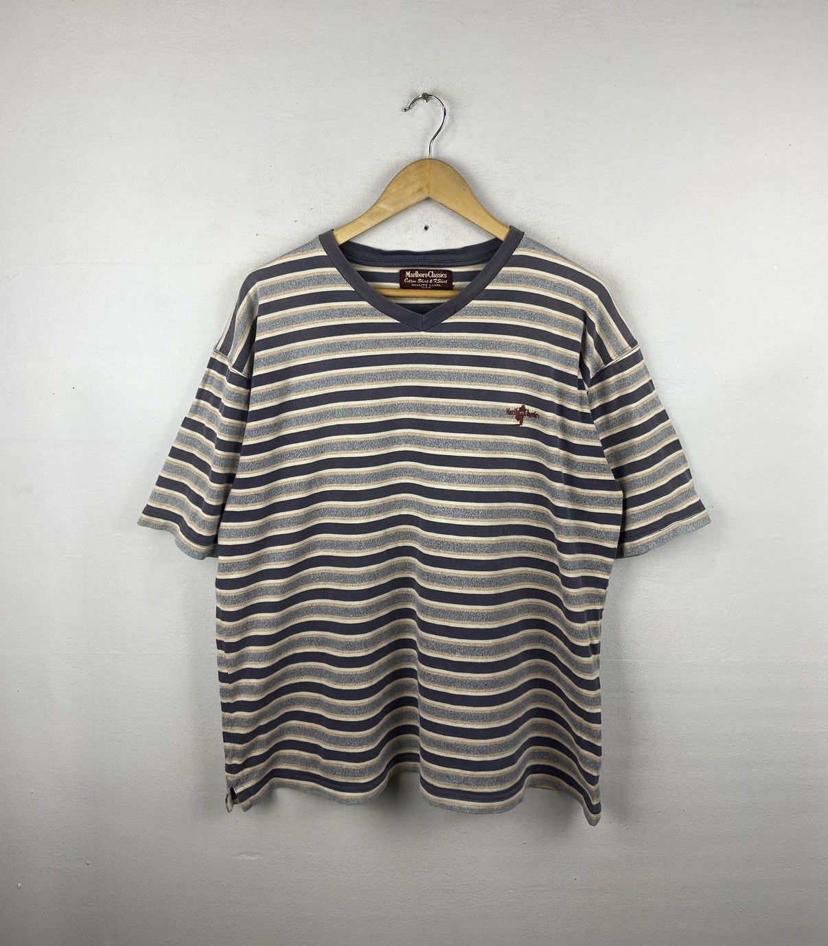 Marlboro × Marlboro Classics × Vintage ❤️‍🔥SEND OFFER❤️‍🔥 MALBORO STRIPE TEE Size US L / EU 52-54 / 3 - 1 Thumbnail