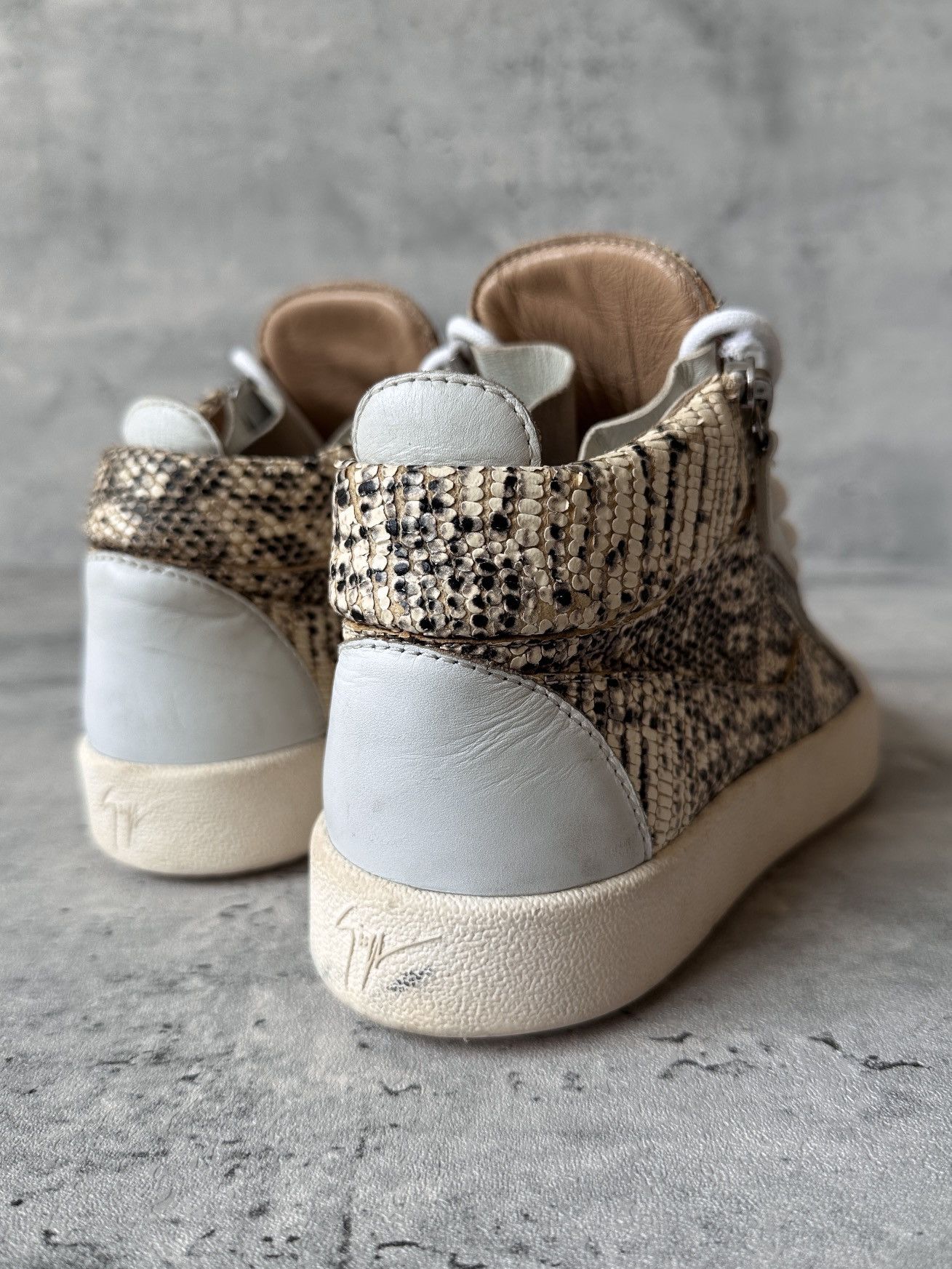 Giuseppe Zanotti KRISS PYTHON HIGH TOP SNEAKERS Size US 8 / EU 41 - 8 Thumbnail