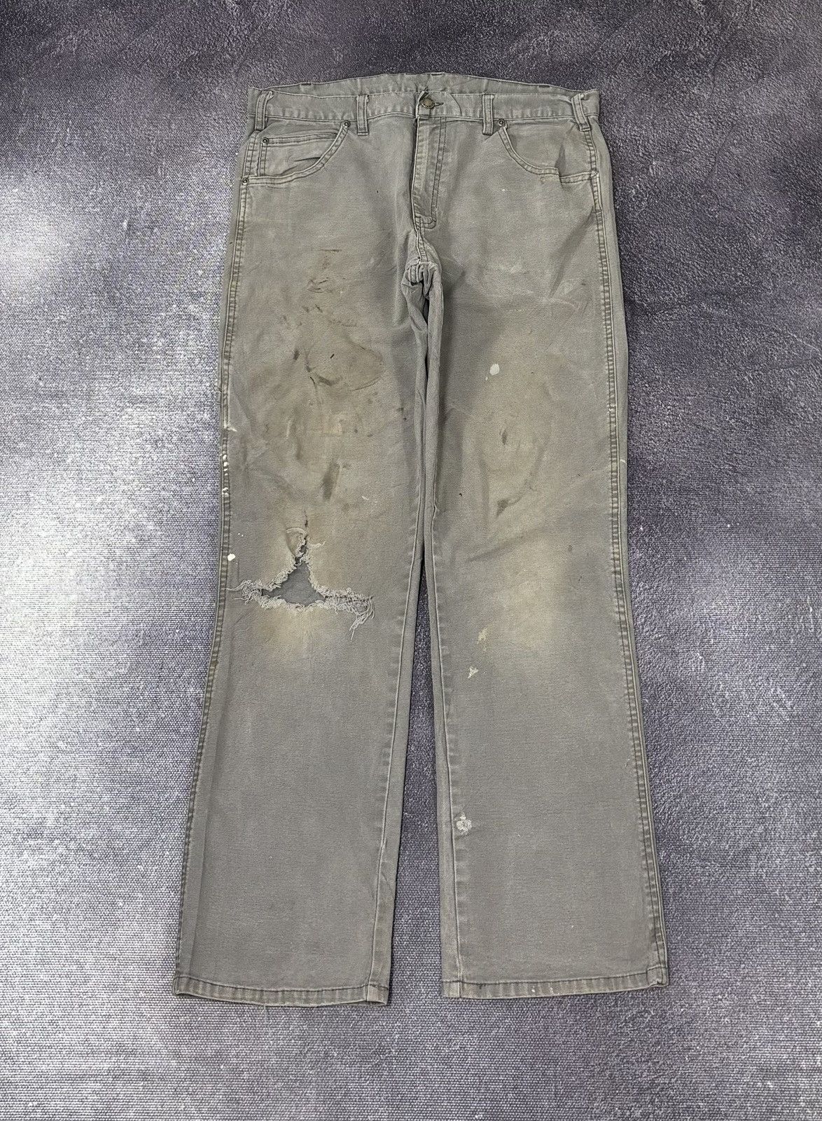 Dickies Vintage Dickies Distressed Denim Gray Hype Baggy Pants Jeans Size US 34 / EU 50 - 2 Thumbnail