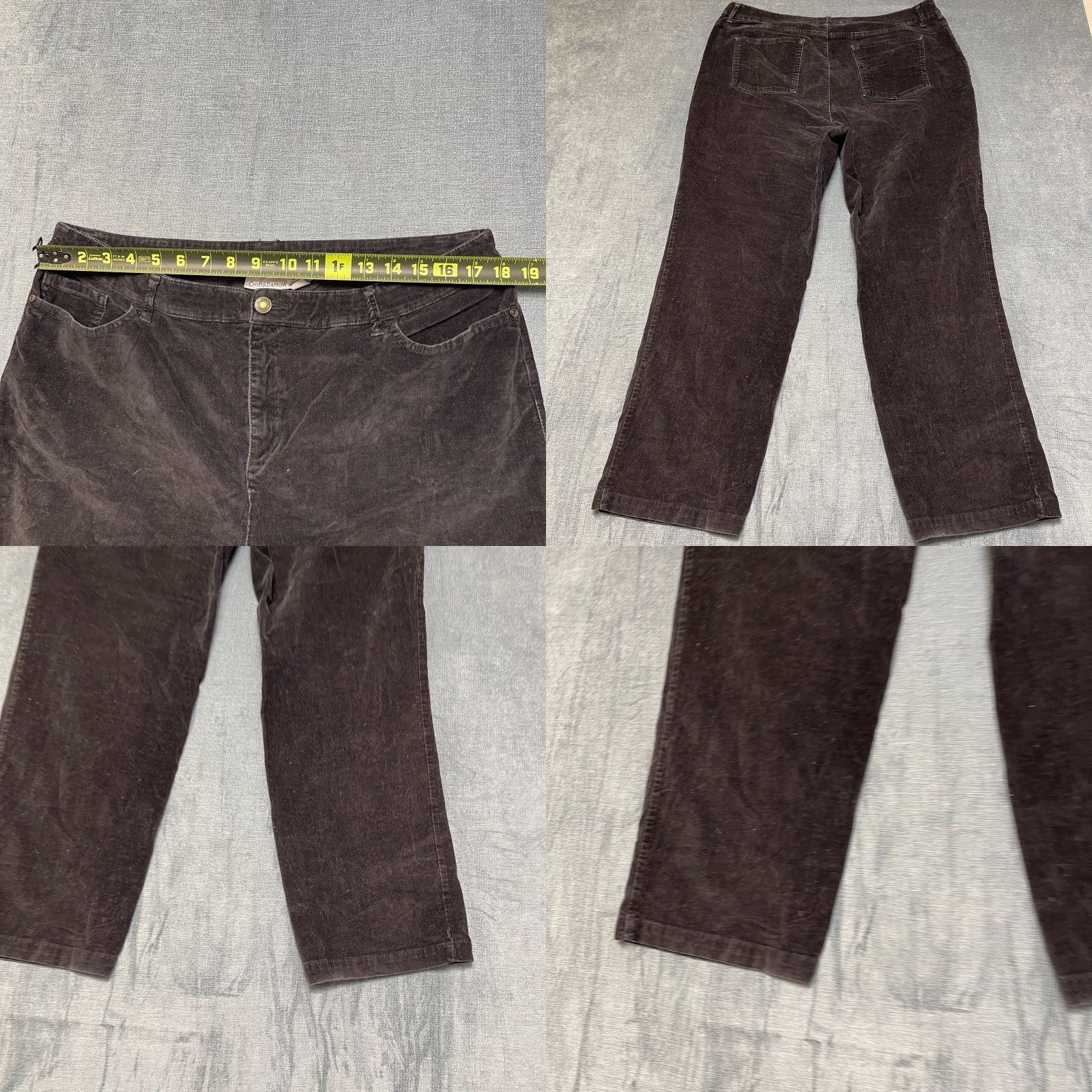 Croft & Barrow Croft & Barrow Corduroy Pants Women 18 Short Dark Brown Cotton Stretch High Rise Pants Brown Women 18 Corduroy High Rise Casual Size 40" / US 18 - 9 Thumbnail