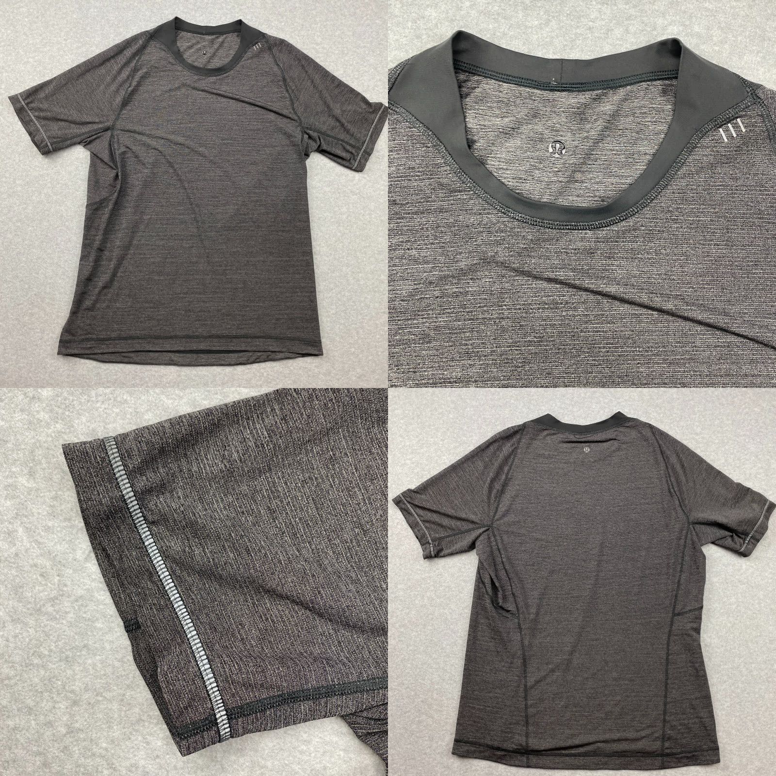 Lululemon Lululemon Reversible Shirt Mens Medium Black Heather Gray Short Sleeve Active Size US M / EU 48-50 / 2 - 9 Thumbnail