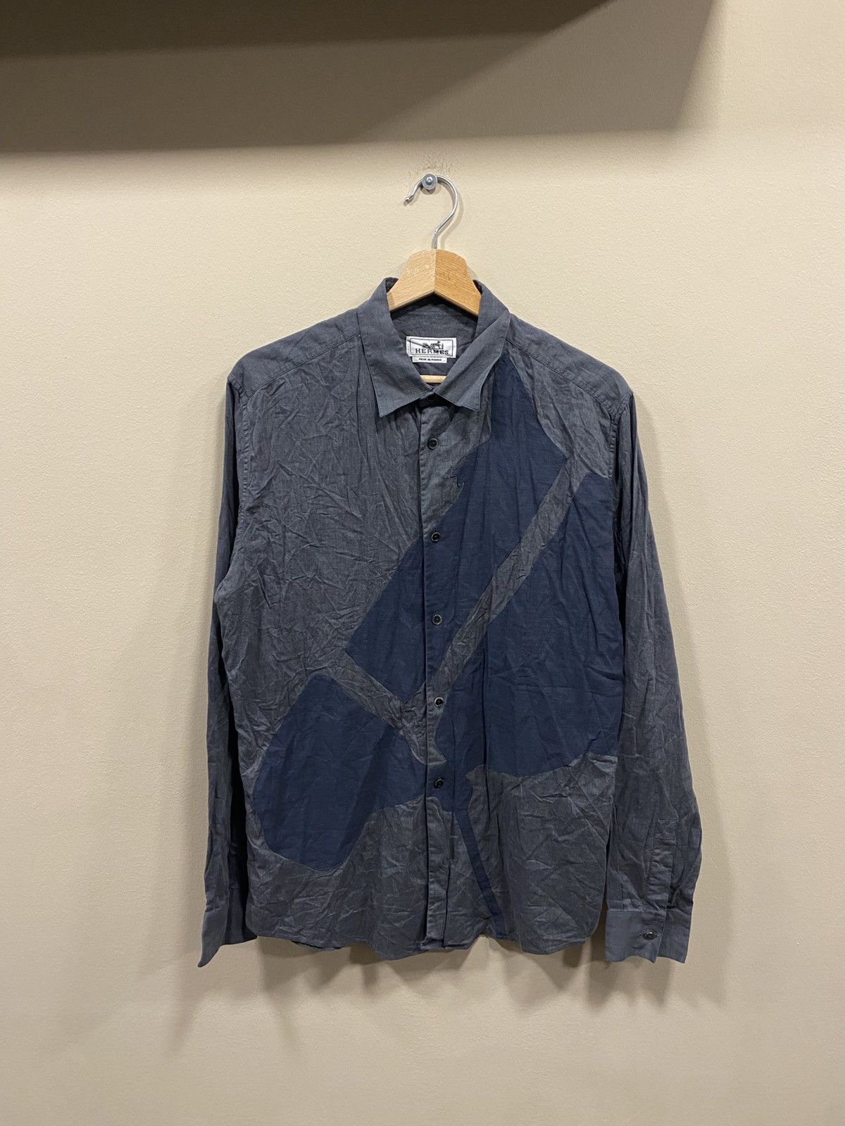 Hermes Hermes Logo Shirt Buttons Up Size US M / EU 48-50 / 2 - 1 Thumbnail