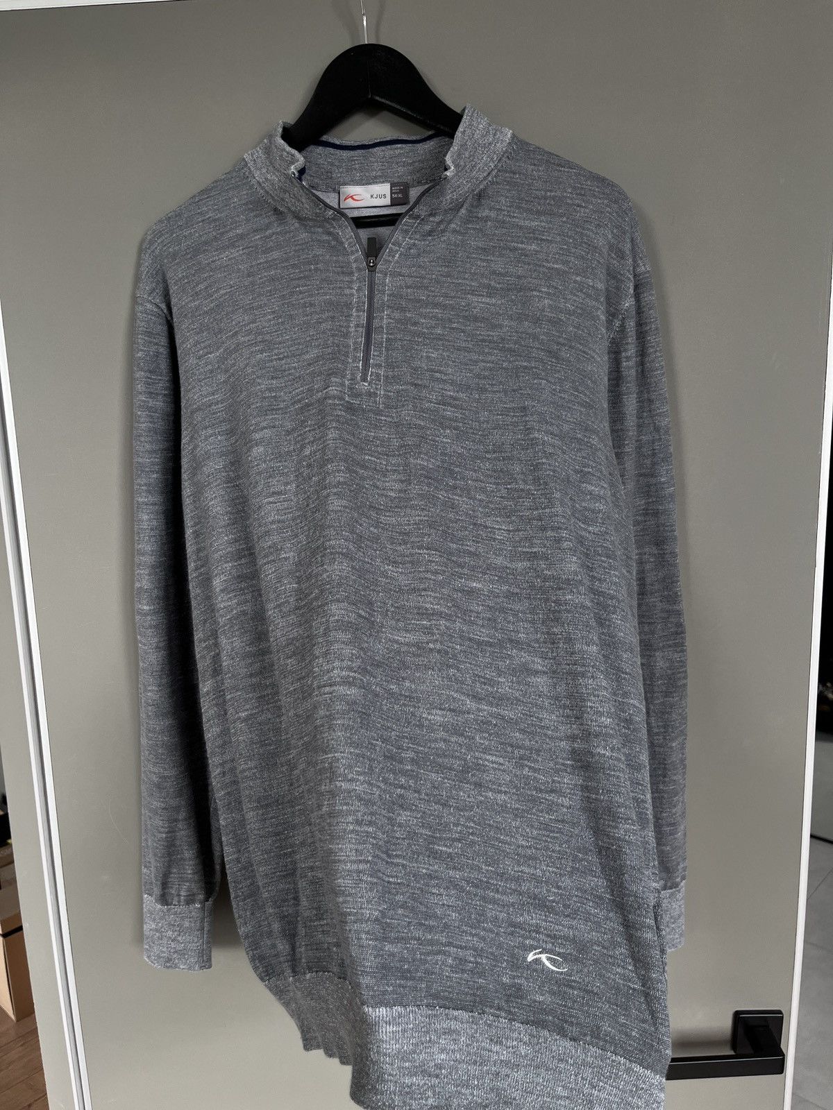 KJUS Kjus Melange Gray Wool Half-Zip Thermo Sweater Size US XL / EU 56 / 4 - 8 Thumbnail