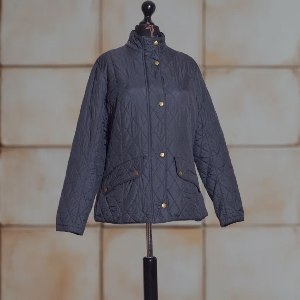 Barbour Barbour Flyweight Cavalry Quilt Jacket Women Dark Grey Lightweight Coat UK18 Size XXL / US 16-18 / IT 52-54 - 1 Thumbnail