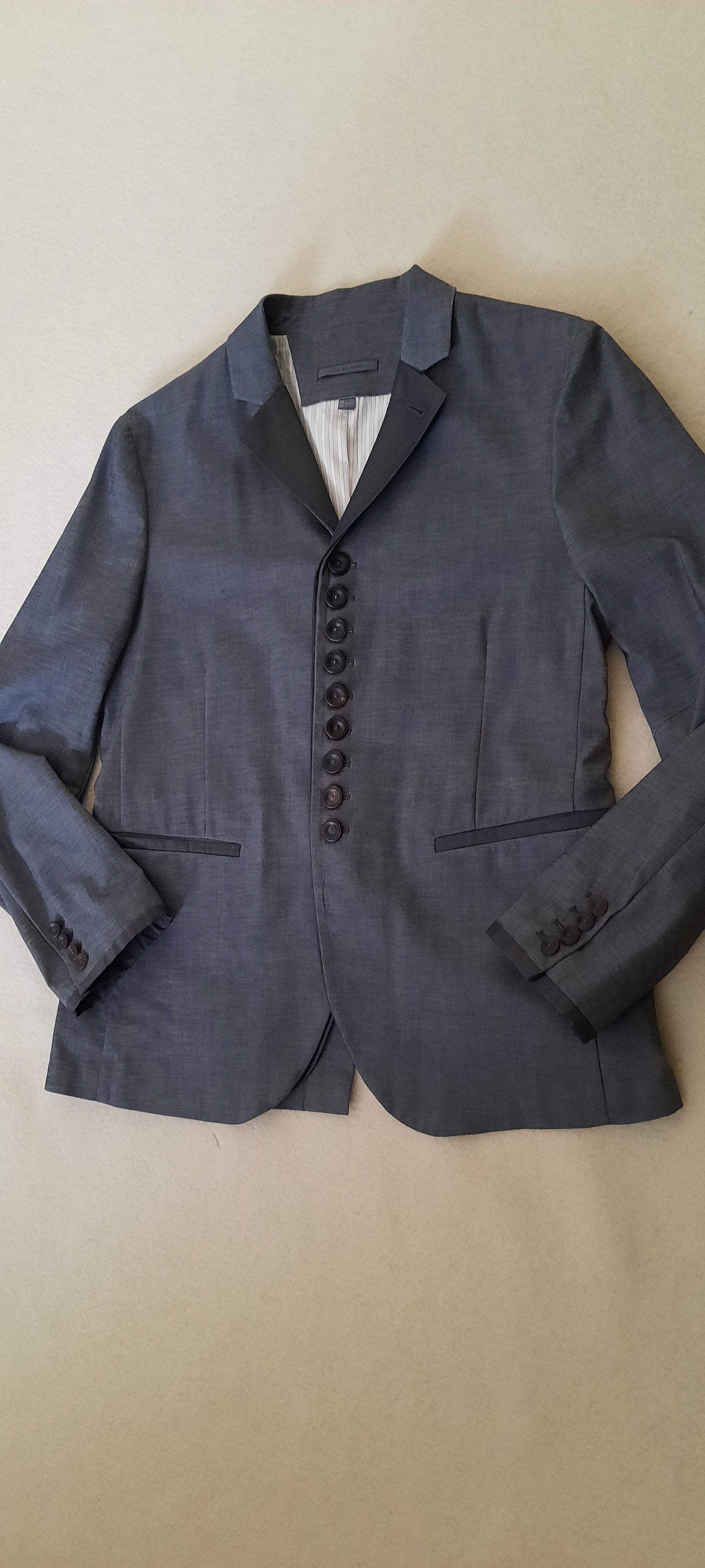 John Varvatos JOHN VARVARTOS Men's Blazer Jacket Multibutton Grey 50 (IT) Size 50R - 9 Thumbnail