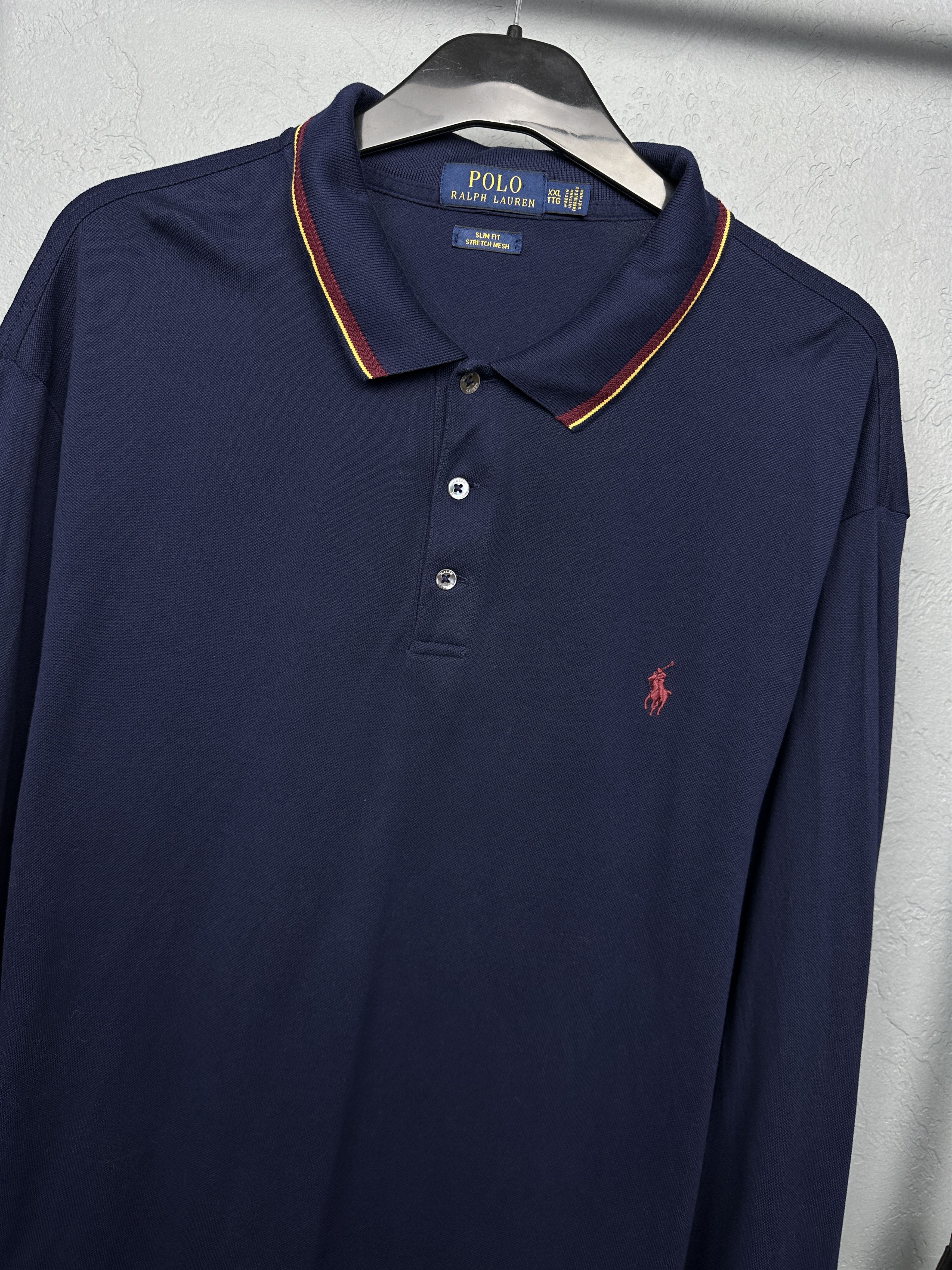 Polo Ralph Lauren Polo Ralph Lauren Mens Long Sleeve Polo Shirt Slim Fit Size US XXL / EU 58 / 5 - 2 Thumbnail