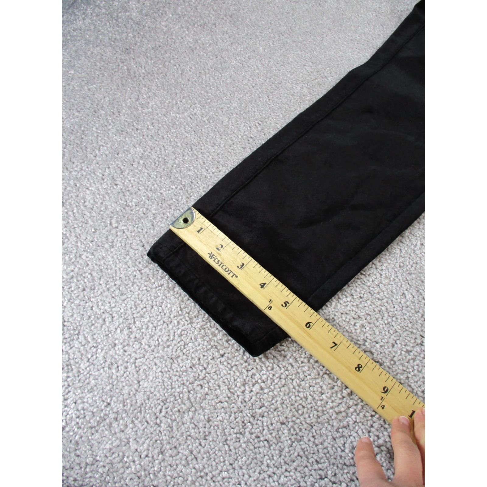 Paige PAIGE Pants Women's 28 Hoxton Velvet Ankle Skinny Black Cotton Blend Zipper Front - 28 - Regular - Slim/Stretch - Womens Size 28" / US 6 / IT 42 - 5 Thumbnail