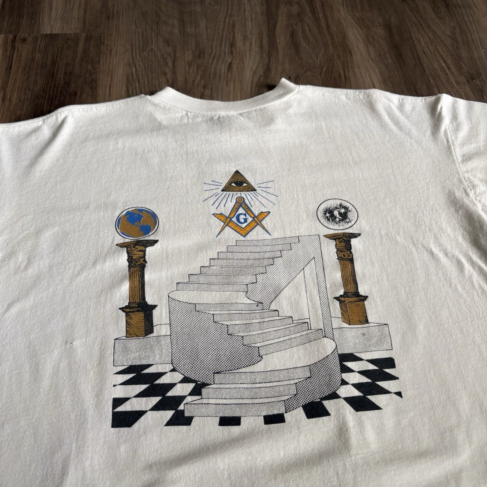 Vintage Vintage Mason Masonic Freemason Single Stitch T-Shirt XL Size US XL / EU 56 / 4 - 8 Thumbnail