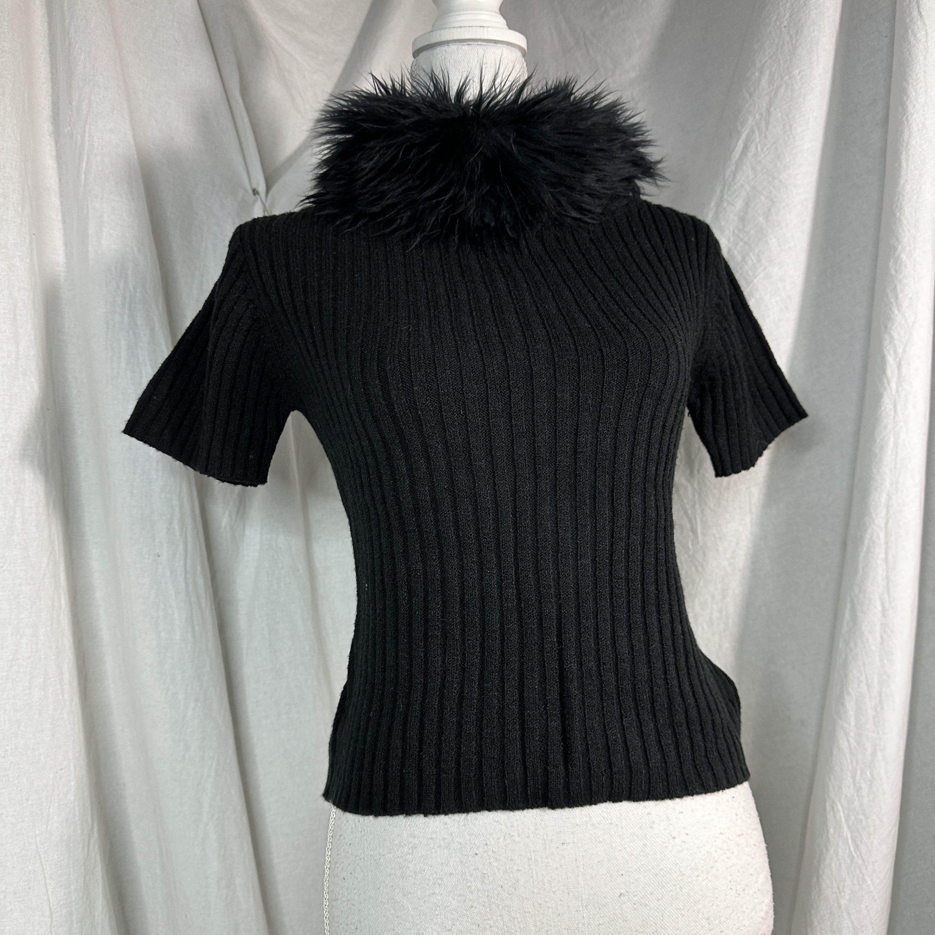 Vintage Vintage Opium Fur Short sleeve Sweater T-shirt Size S / US 4 / IT 40 - 2 Thumbnail