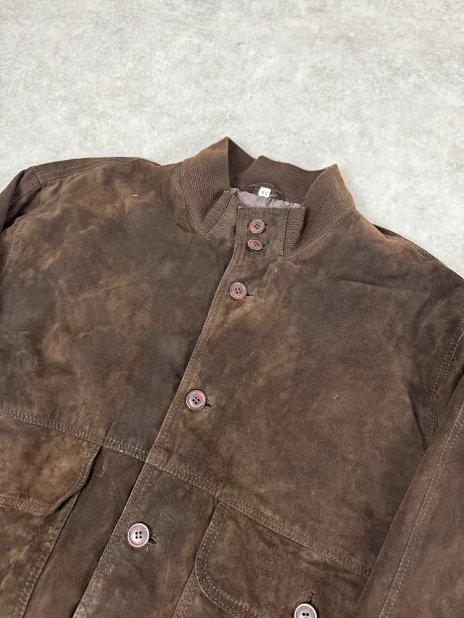 Vintage Italian Archive Brown Suede Leather Buttoned Jacket Size US L / EU 52-54 / 3 - 5 Thumbnail
