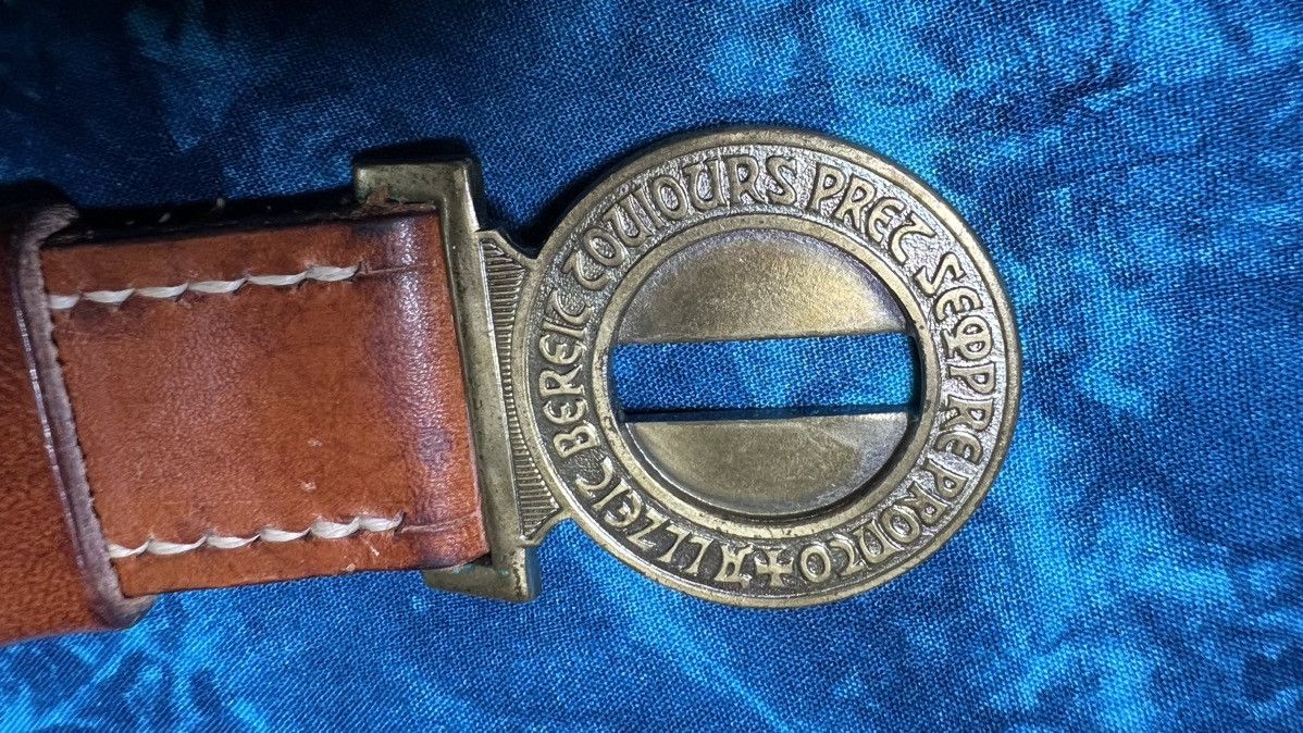 Vintage Avant Garde Swiss Scout Brown Vintage Leather belts Y2K Size 26 - 15 Thumbnail