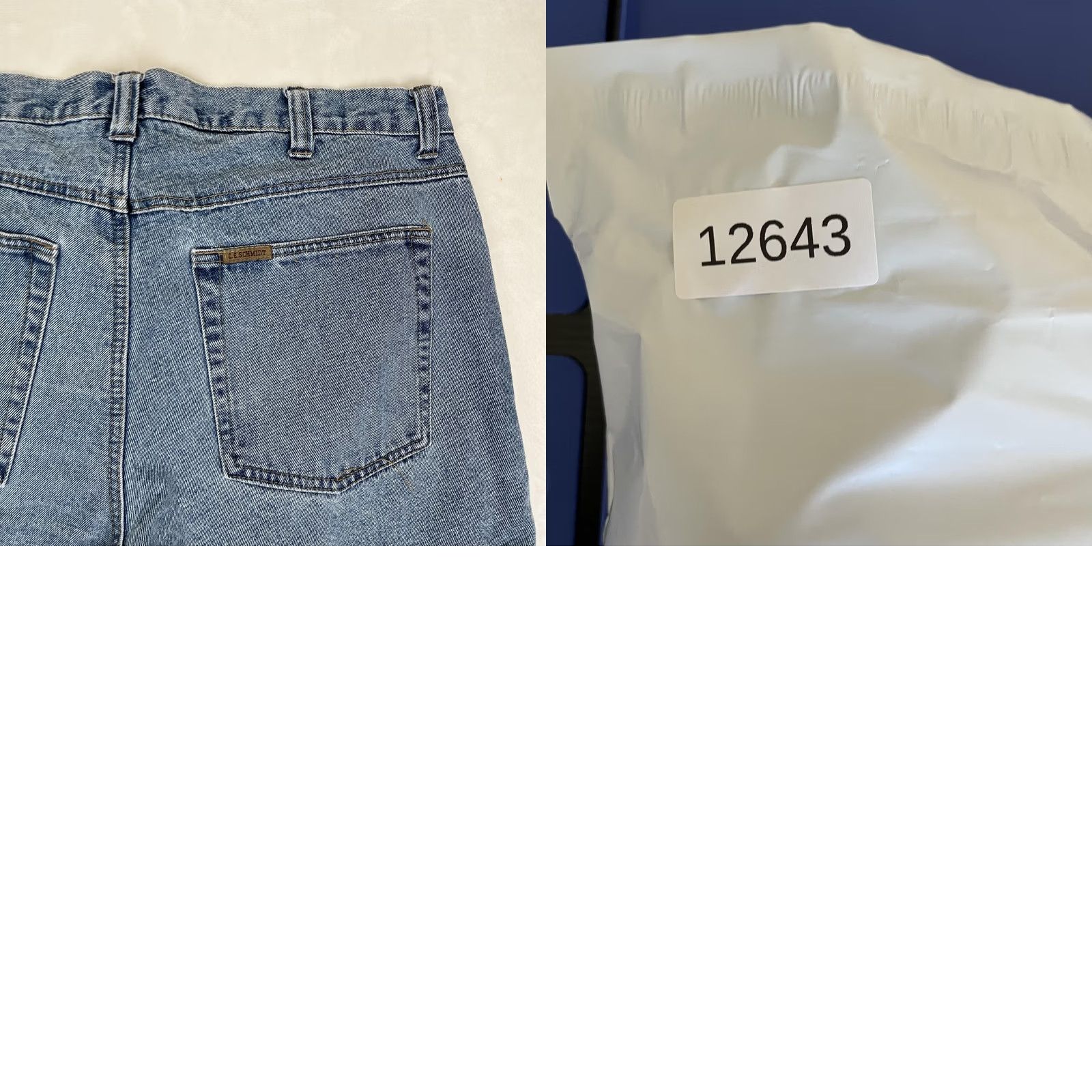 Denime C.E. Schmidt Jeans Mens 38x30 Blue Relaxed Straight Flannel Lined Work Denim Jeans Size US 38 / EU 54 - 8 Thumbnail