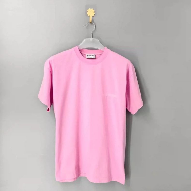 Balenciaga Balenciaga Pink front and back logo short sleeves Size US S / EU 44-46 / 1 - 2 Thumbnail