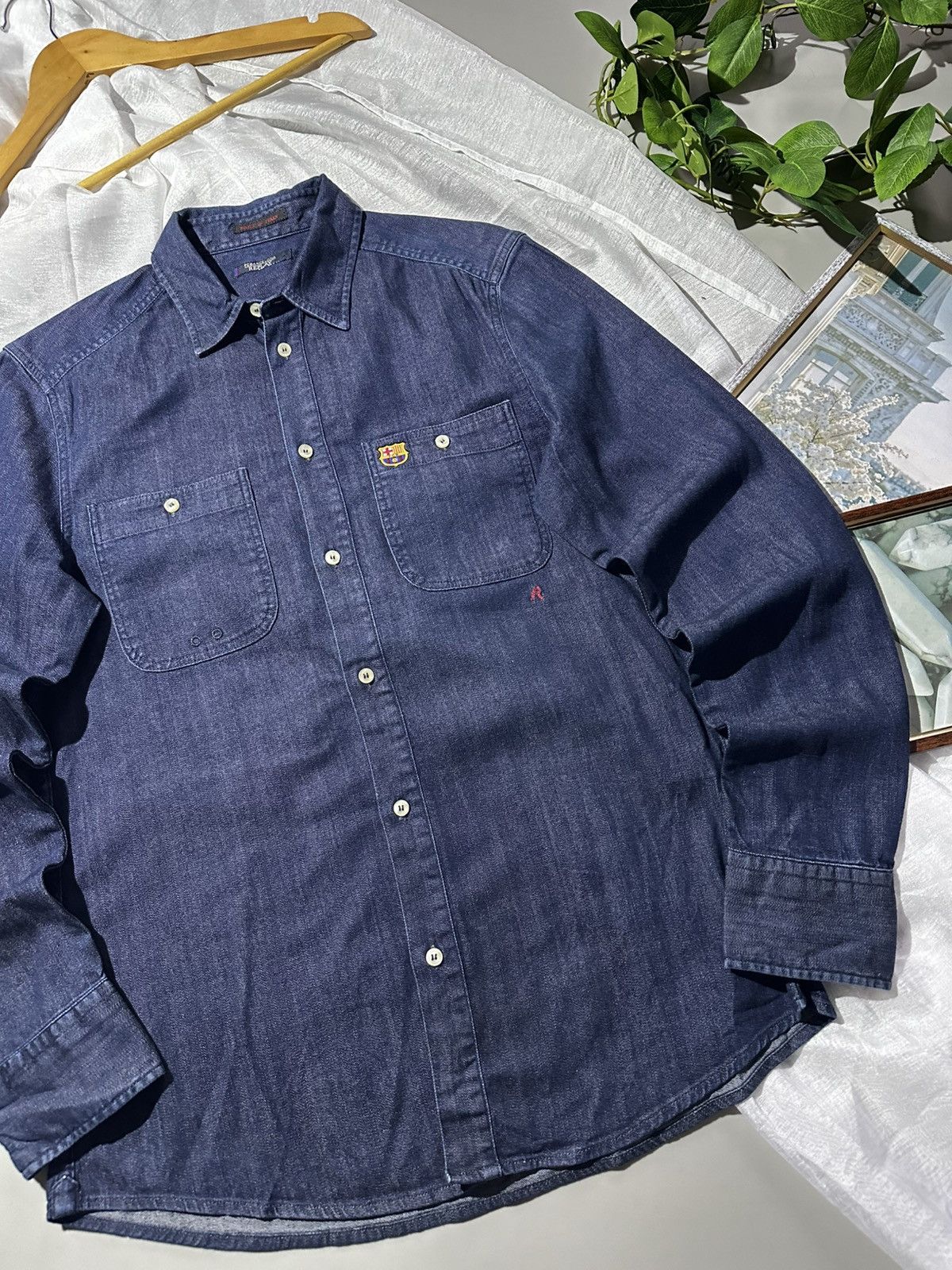 Replay Replay FC Barcelona Long Sleeve Denim Shirt Size US S / EU 44-46 / 1 - 3 Thumbnail