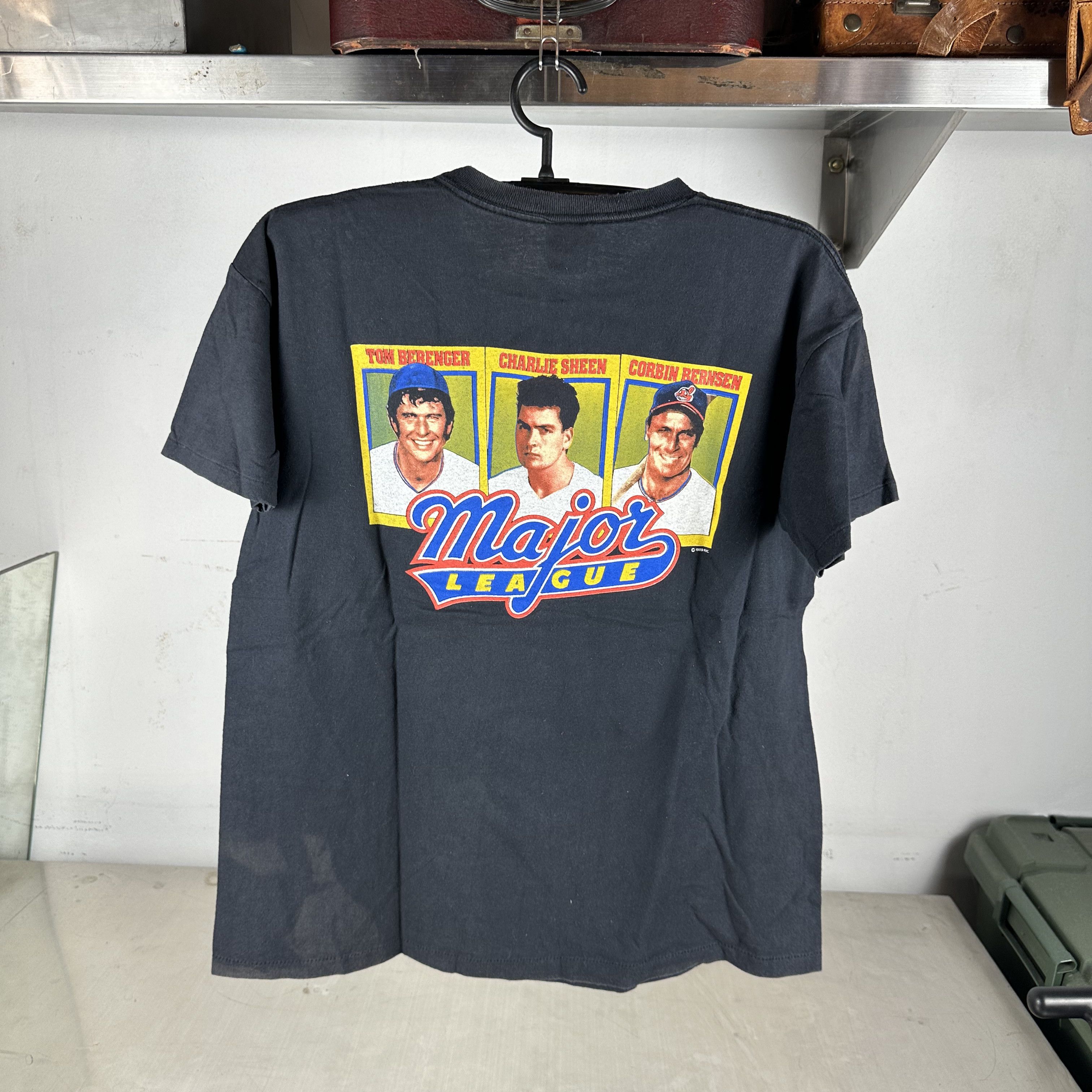 Vintage Vintage 1989 Major League Charlie Sheen Movie Promo T-Shirt Size US L / EU 52-54 / 3 - 1 Thumbnail