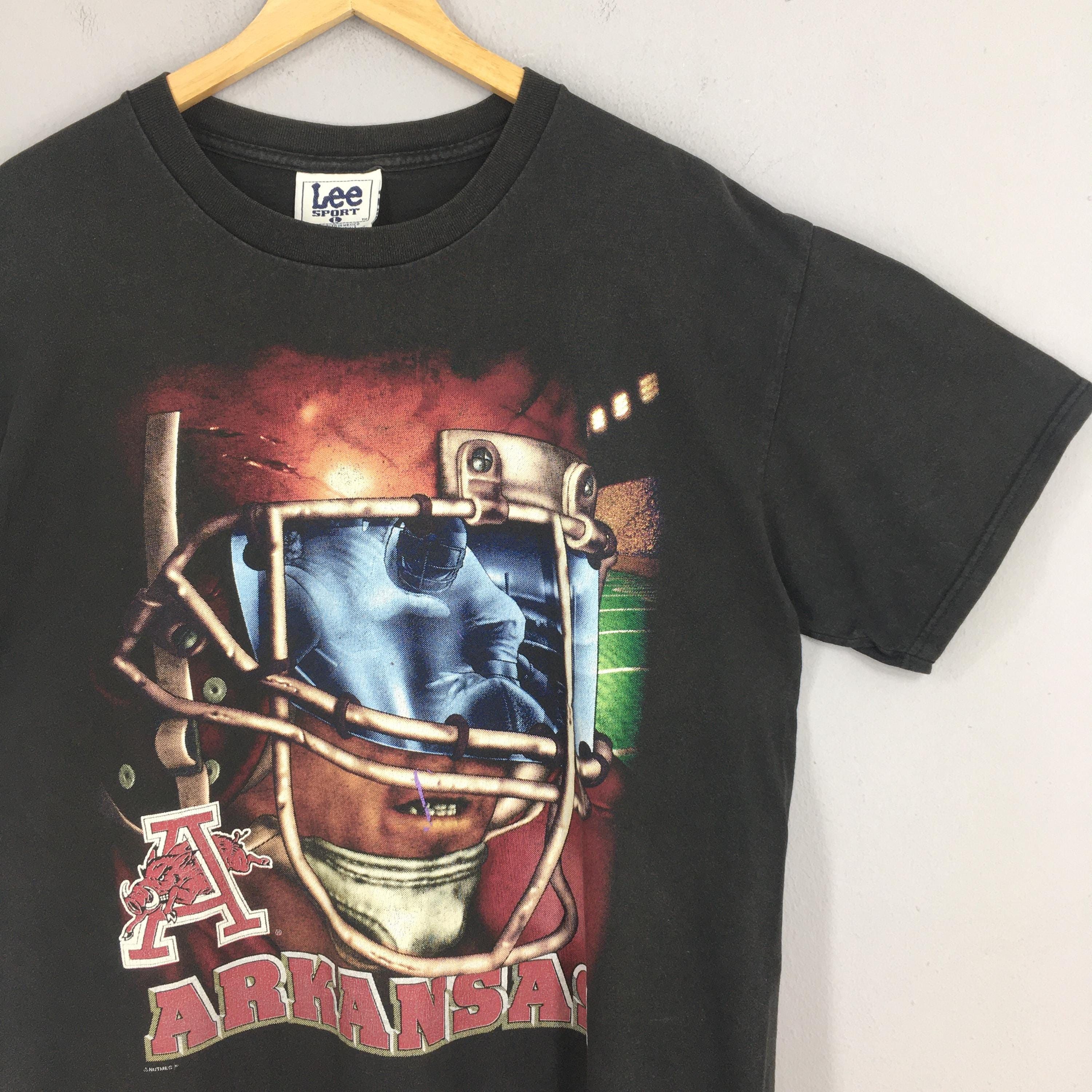 NCAA Vintage 90s Arkansas Razorbacks NCAA Black Tshirt Large Size US L / EU 52-54 / 3 - 2 Thumbnail