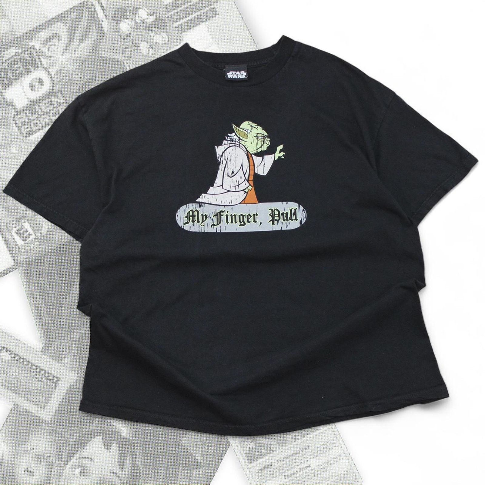 Star Wars Black Vintage Y2K Star Wars Yoda Graphic Tee Size US XL / EU 56 / 4 - 1 Thumbnail