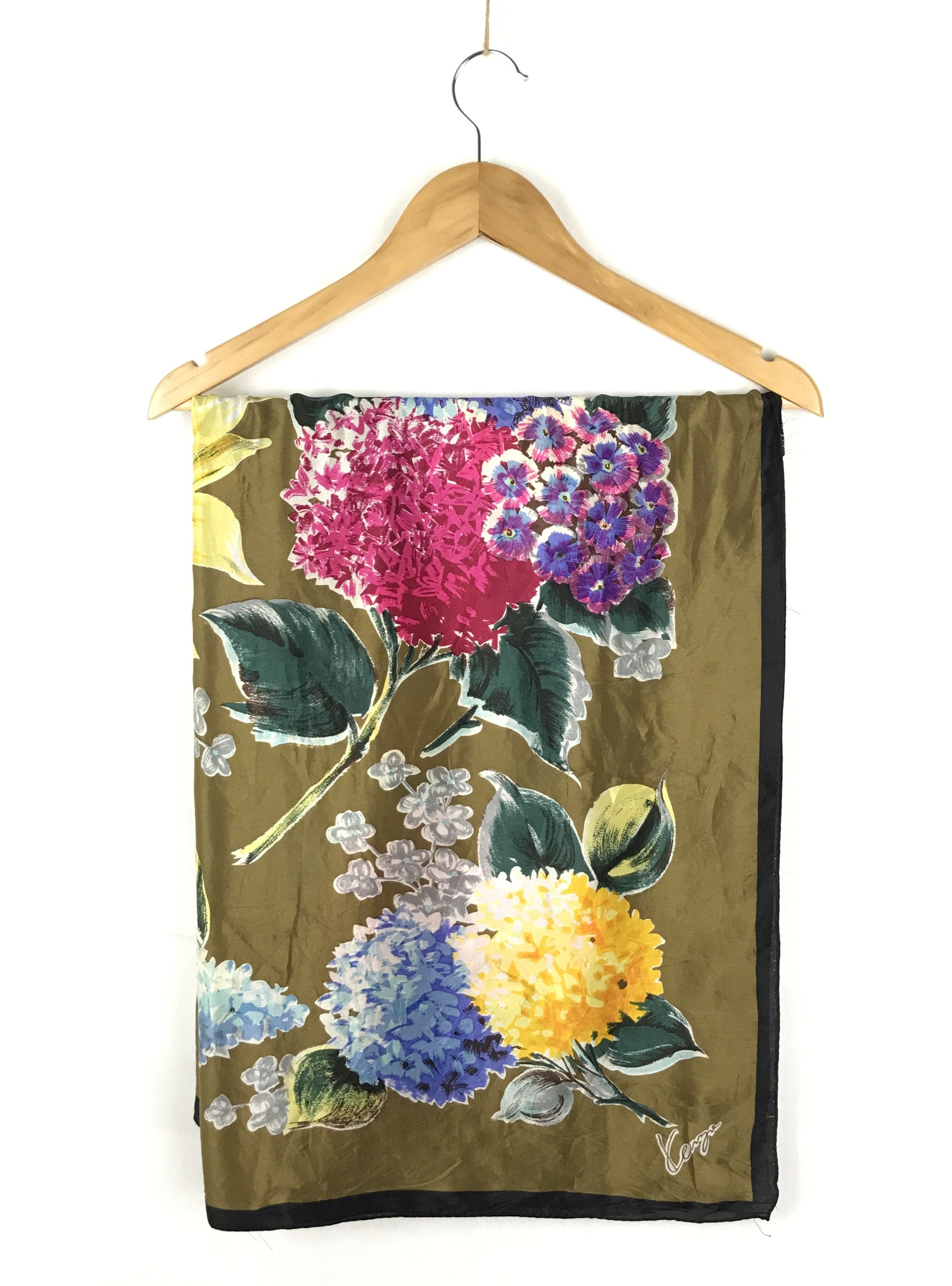 Vintage Kenzo Floral Silk Scarf