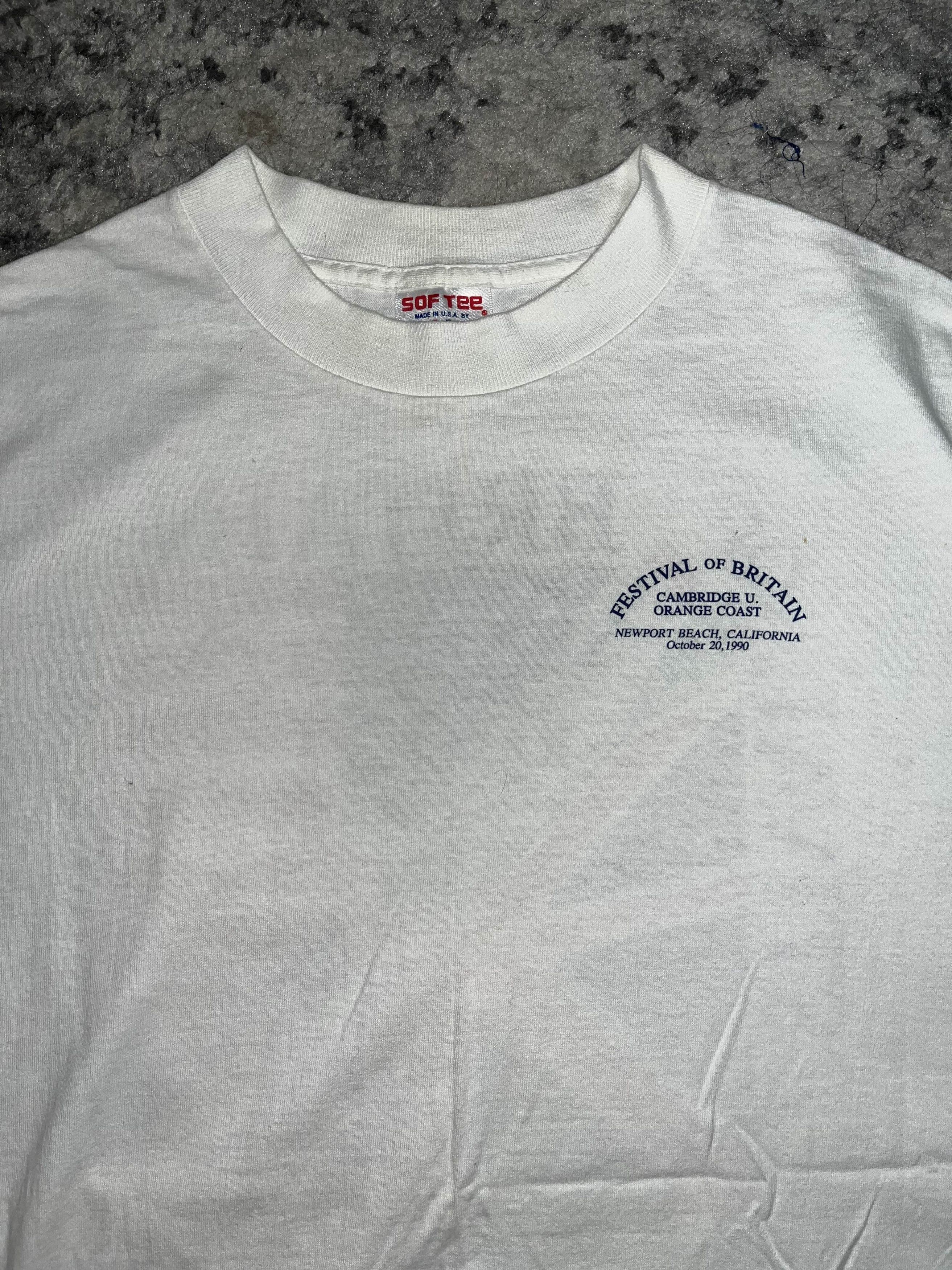 Vintage 90s Festival of Britain Orange Coast Race Shirt Size US L / EU 52-54 / 3 - 3 Thumbnail