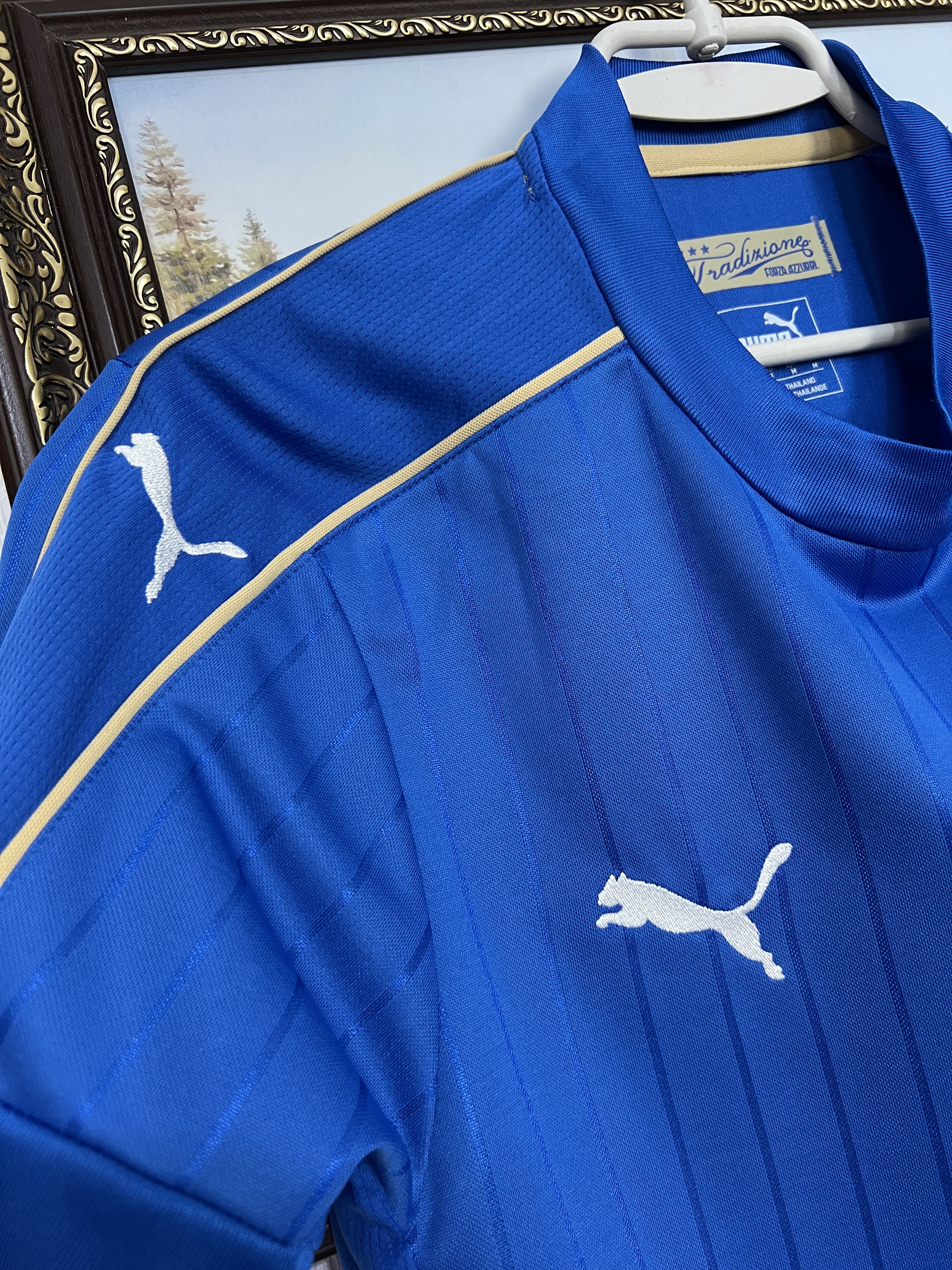 Puma Italy Home football shirt 2016 Soccer Puma #21 Pirlo Maglia Size US M / EU 48-50 / 2 - 10 Thumbnail