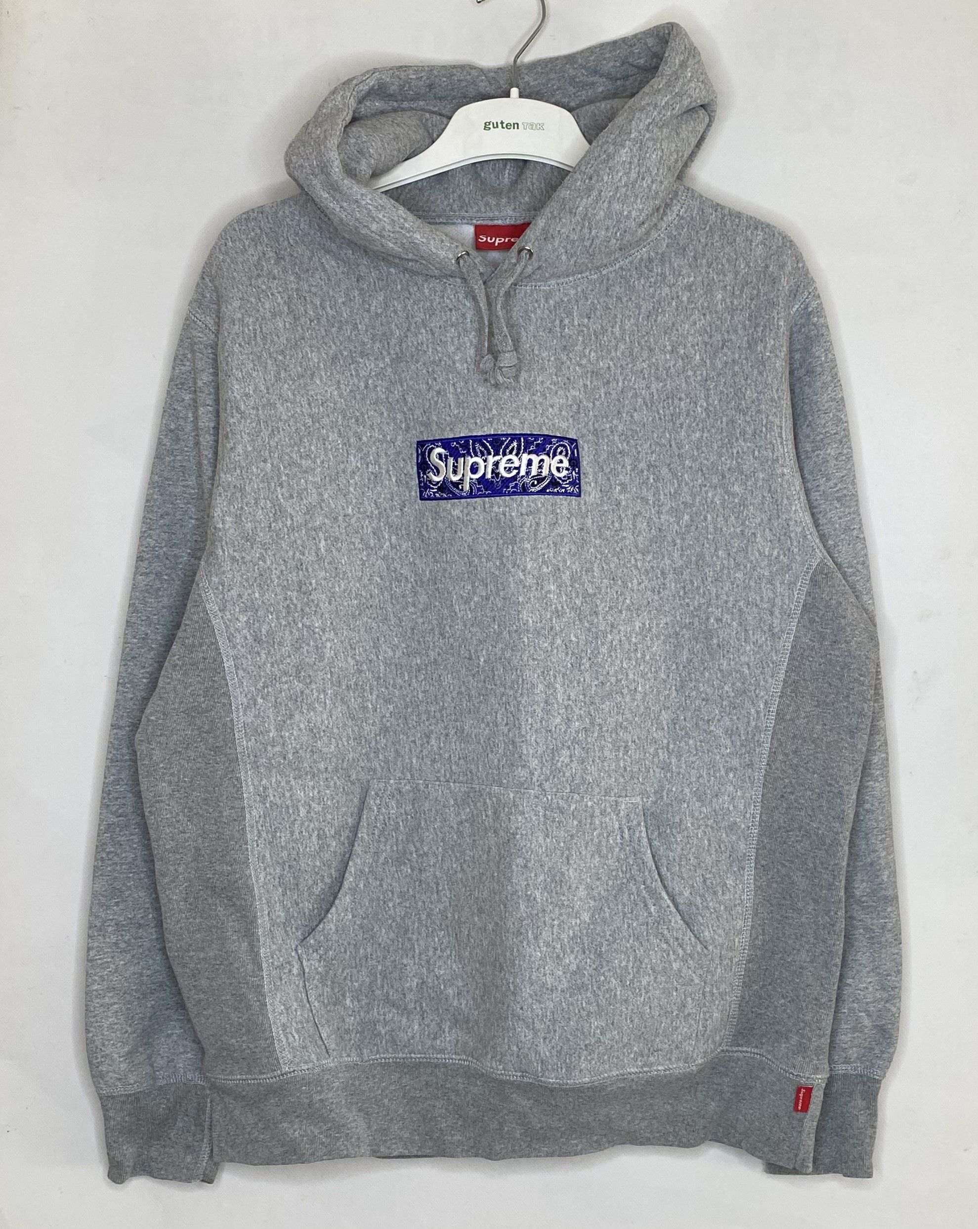 Supreme AUTHENTIC SUPREME BANDANA BOX LOGO HOODED SWEATSHIRT FW19 | Grailed