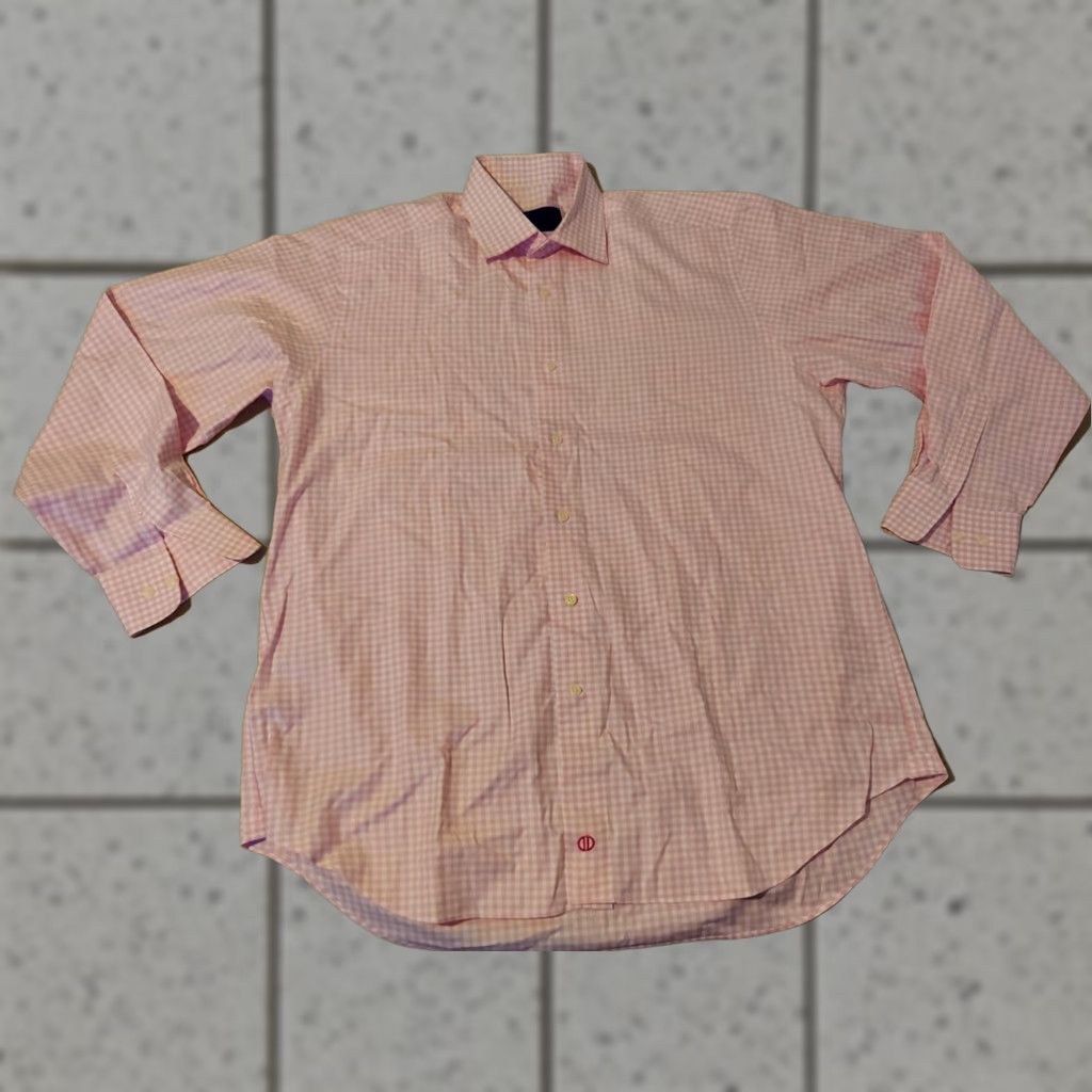 David Donahue VINTAGE David Donahue Dress Shirt 16.5 34 35 Pink Cotton Mens Shirt 16.5 Pink Mens Size 46R - 1 Thumbnail