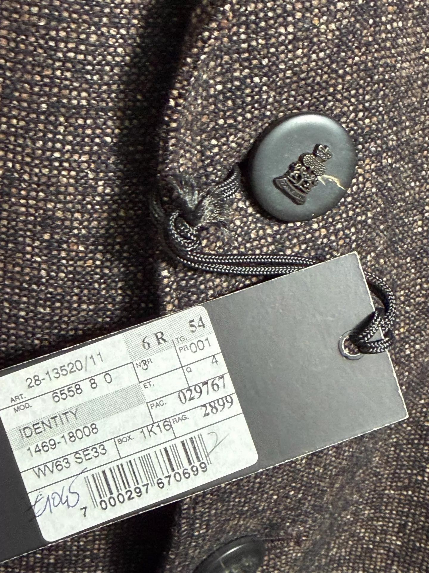 Corneliani Multi-Color Textured Blazer with Button Closure Size US XXS / EU 40 - 9 Thumbnail