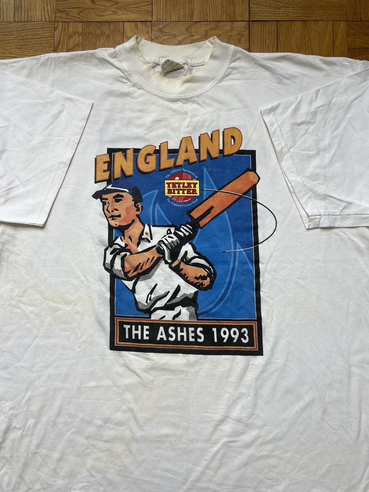 Vintage Tshirt Cricket England 1993 Vintage Rare Size US XL / EU 56 / 4 - 2 Thumbnail