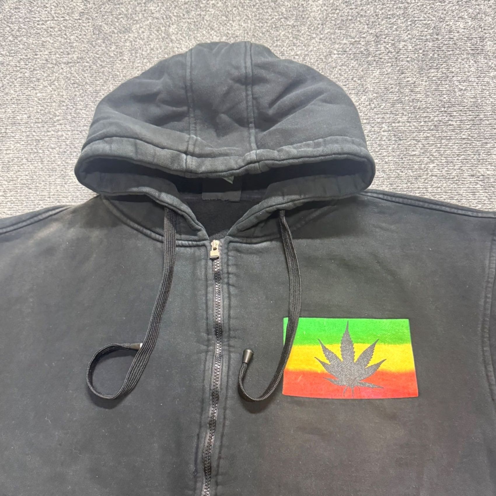 Vintage VINTAGE Bob Marley Fullzip Sweatshirt Jacket Mens 2XL Cotton Black Rasta 90s Women/Men? Size US XXL / EU 58 / 5 - 8 Thumbnail