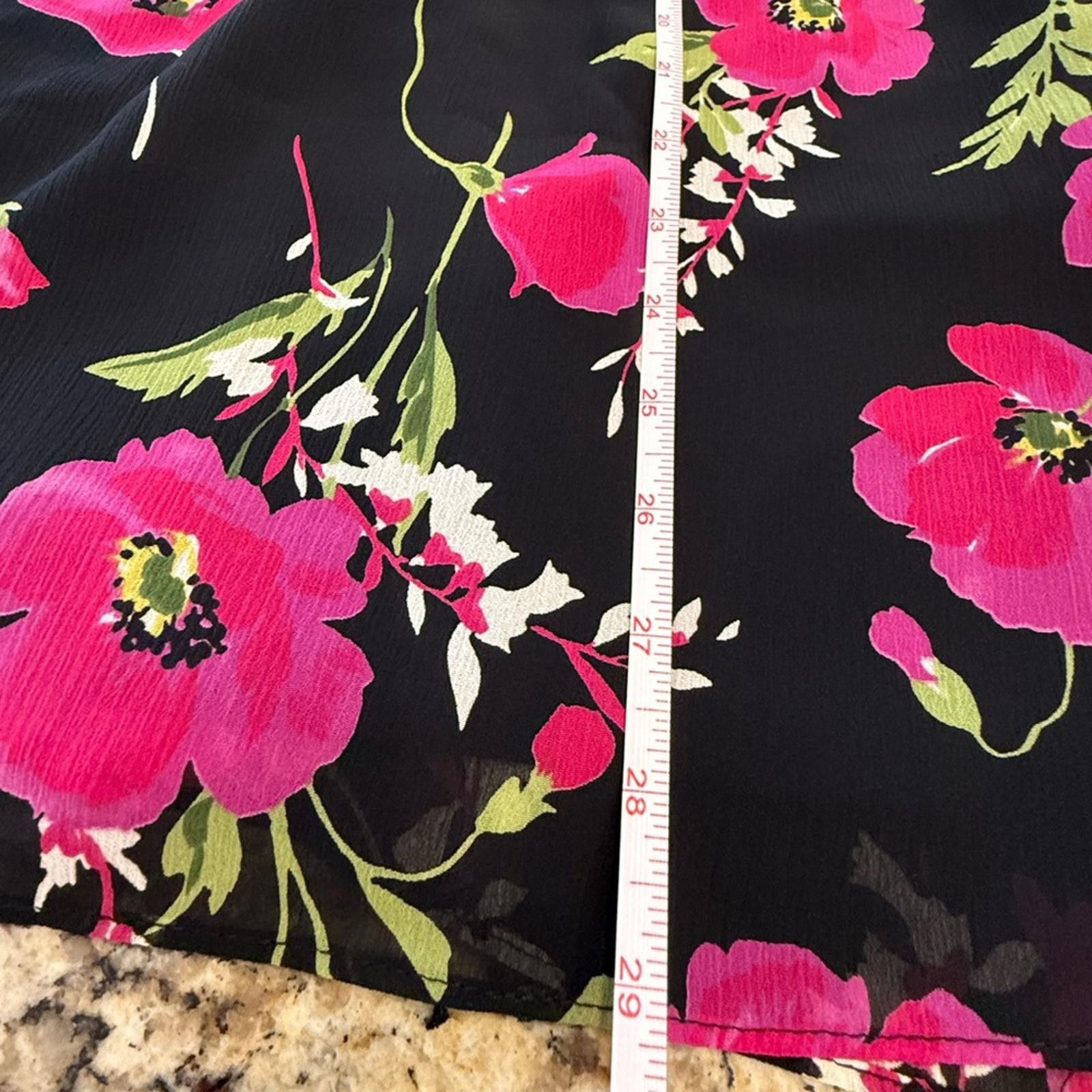 Other Delia’s floral one shoulder mini dress black pink green SZ 3 Size M / US 6-8 / IT 42-44 - 12 Thumbnail