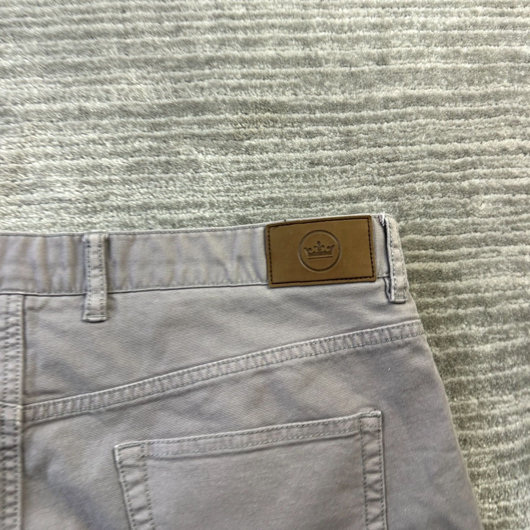 Peter Millar VINTAGE Peter Millar Pants Mens 36x33 Gray Chino Five Pocket Crown Canvas Size US 36 / EU 52 - 6 Thumbnail