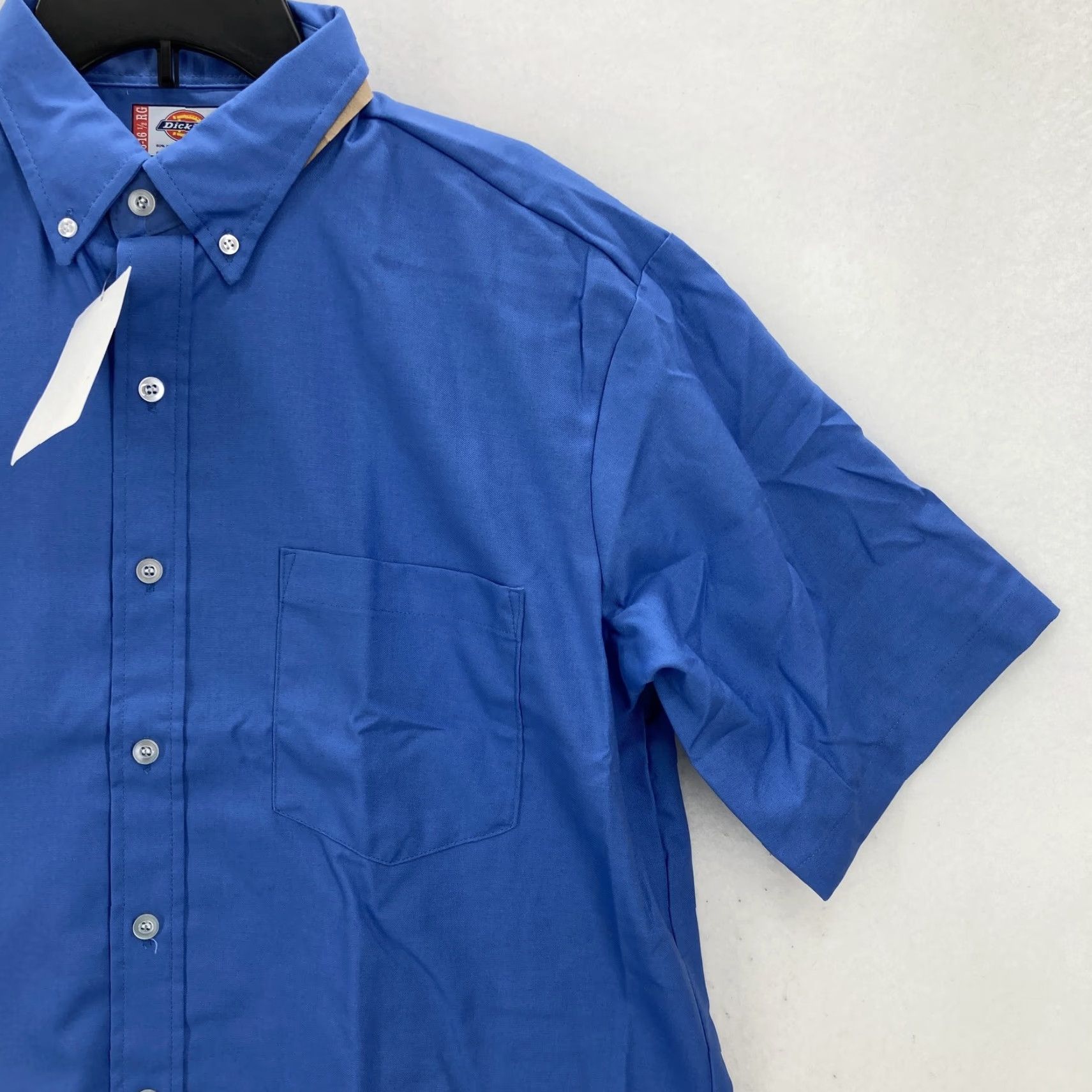 Dickies Dickies Shirt Mens 16-16.5 Regular Blue Short Sleeve Button Up Workwear Pocket Shirt Size US L / EU 52-54 / 3 - 2 Thumbnail