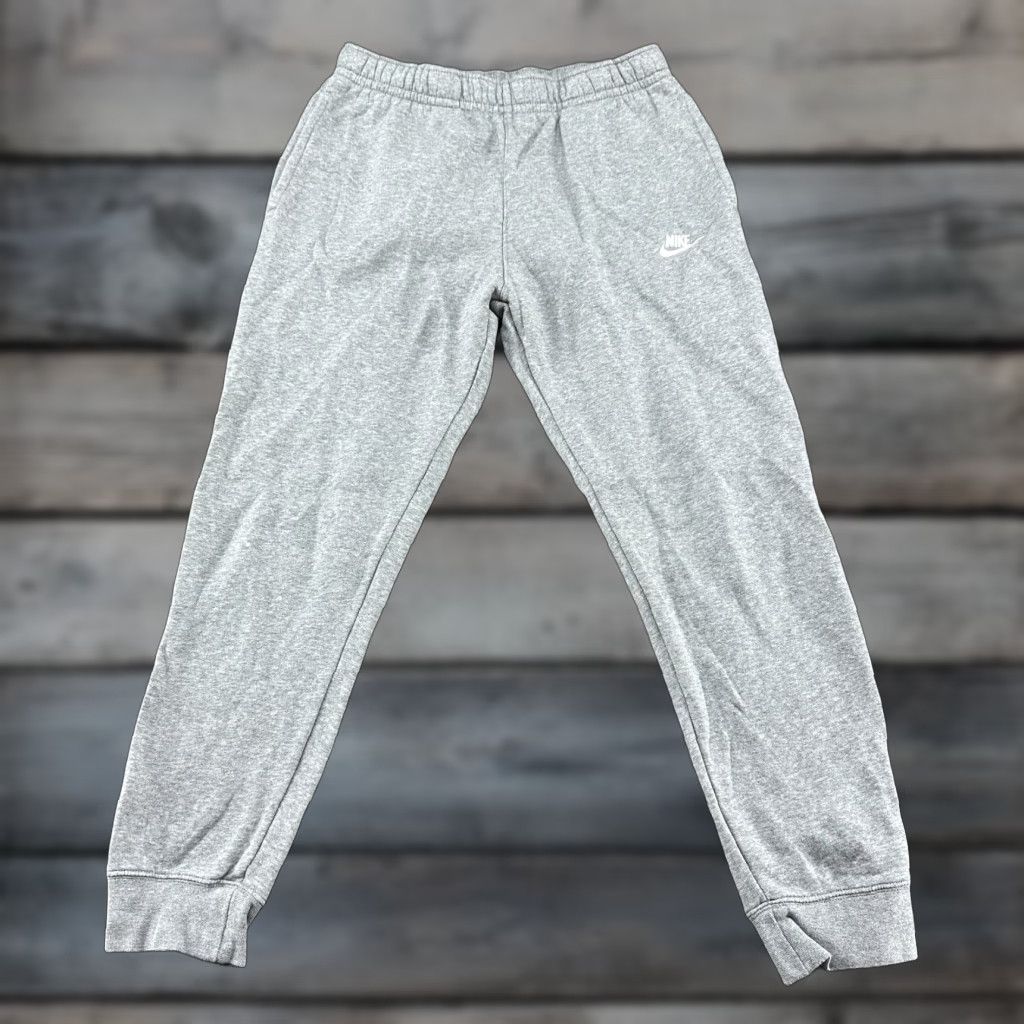 Nike Nike Mens Pants Jogger Tapered Heather Grey Club Fleece Drawstring Pockets Regular Size M Size US 31 - 1 Thumbnail