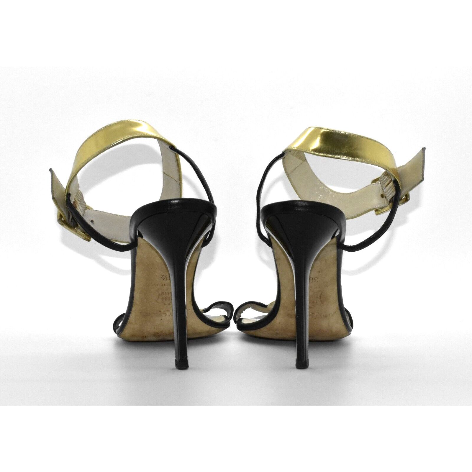 Jimmy Choo JIMMY CHOO Leather Gold Vamp Strap Sandal Heels Shoes 38.5 Size US 8.5 / IT 38.5 - 5 Thumbnail