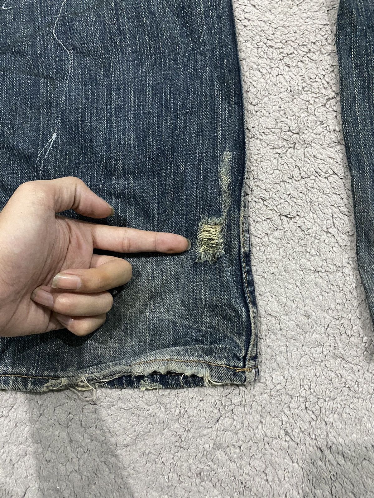If Six Was Nine ROOT THREE Flared Paint Splashed Low Rise Denim Size US 31 - 13 Thumbnail